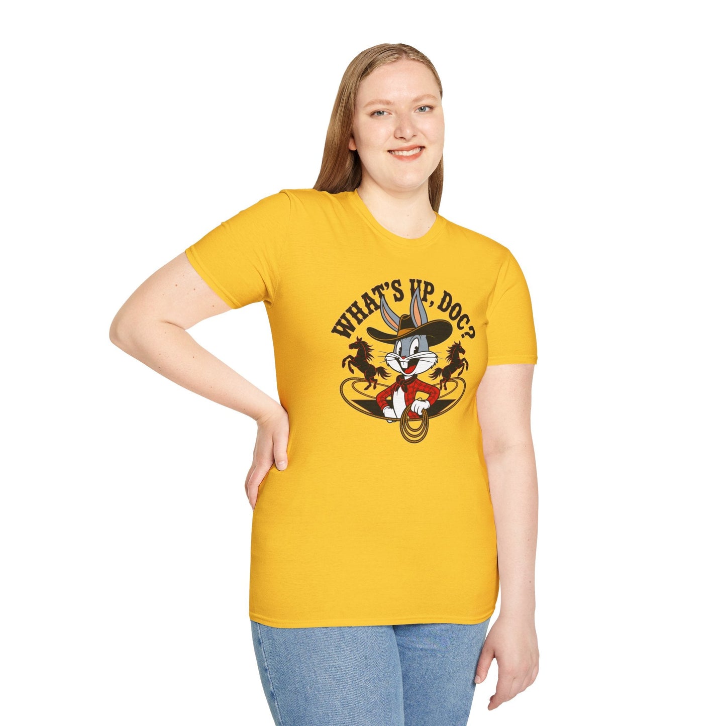 Bugs Bunny Shirt Unisex Cartoon T Shirt With Animation Design Softstyle Gildan 64000
