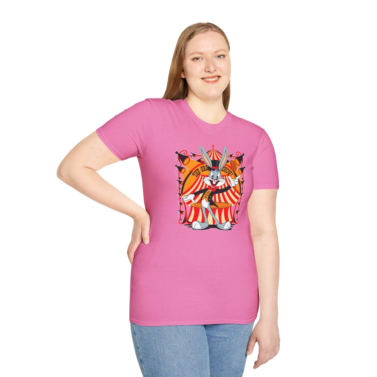 Bugs Bunny Unisex Shirt Gildan Softstyle Tee Cartoon Graphic Design 100 Percent Cotton