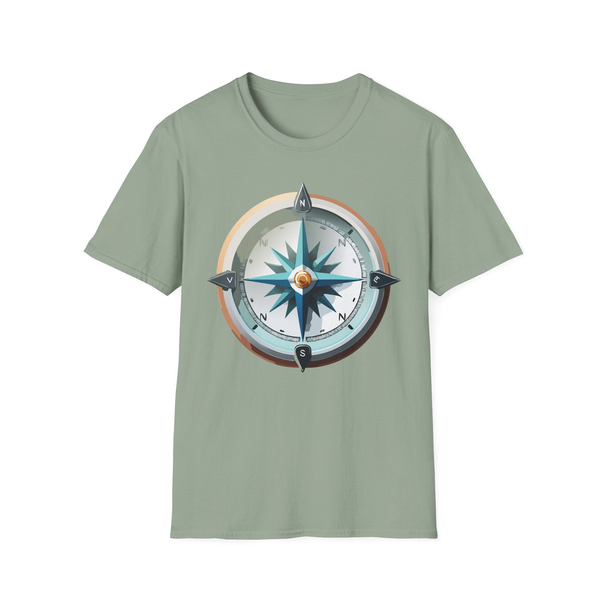 Vintage Compass Tee | Nautical Compass T-Shirt, Adventure Travel Graphic Design Unisex 100 Cotton Gildan T-Shirt