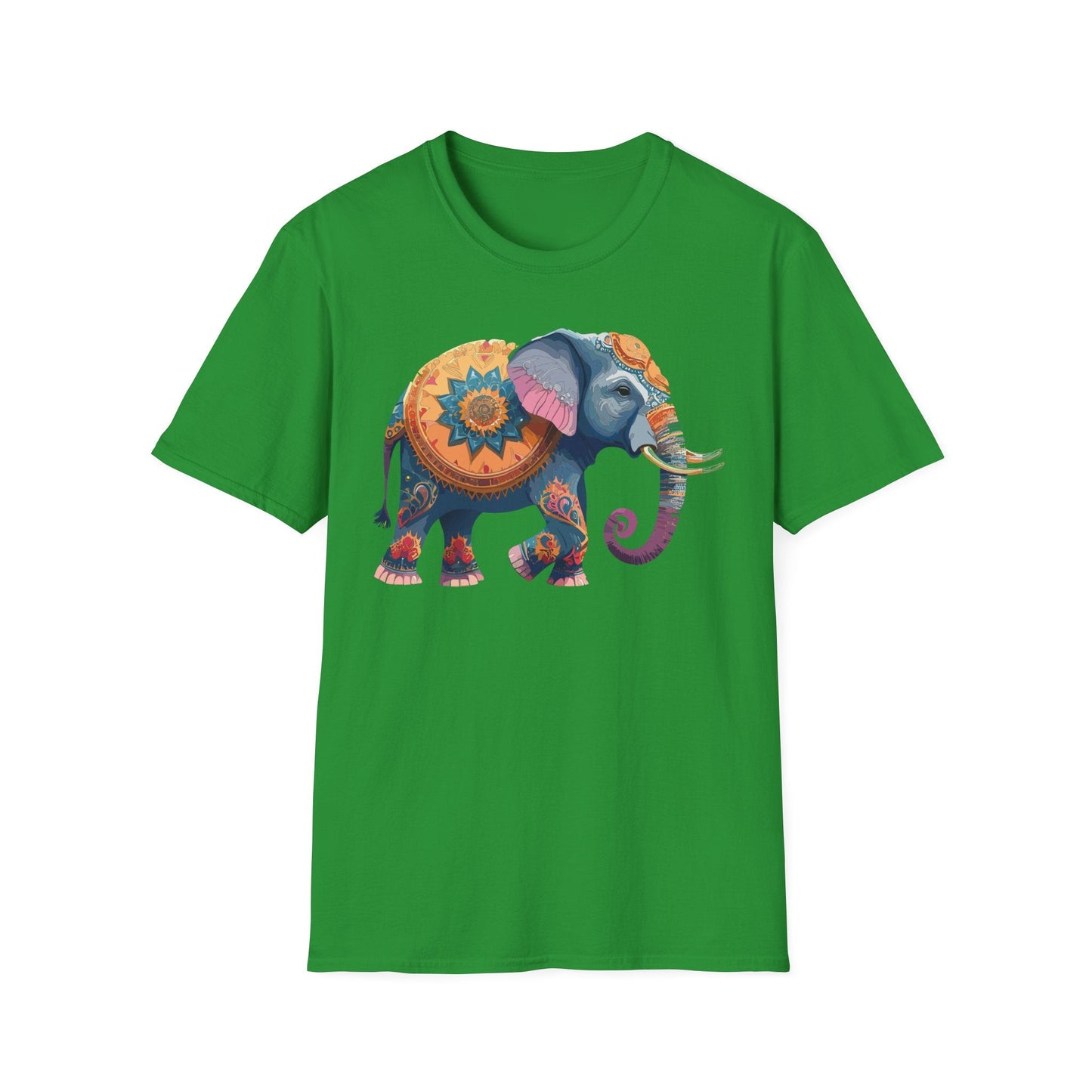 Elephant T Shirt Unisex Gildan Softstyle Tee 100 Percent Ring Spun Cotton Animal Shirt