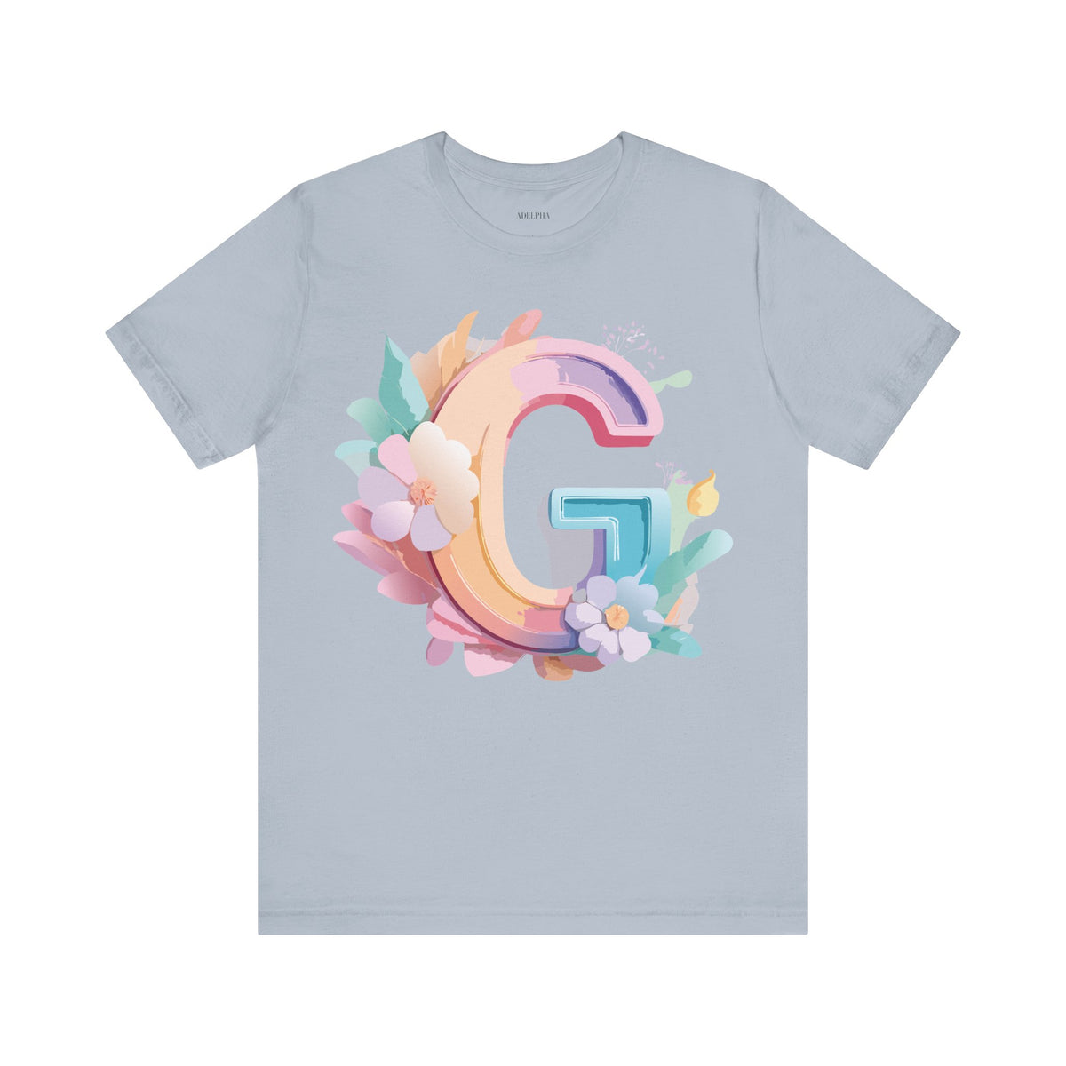 Letter G Graphic Unisex Cotton Bella+Canvas Tee with Art Letter Design