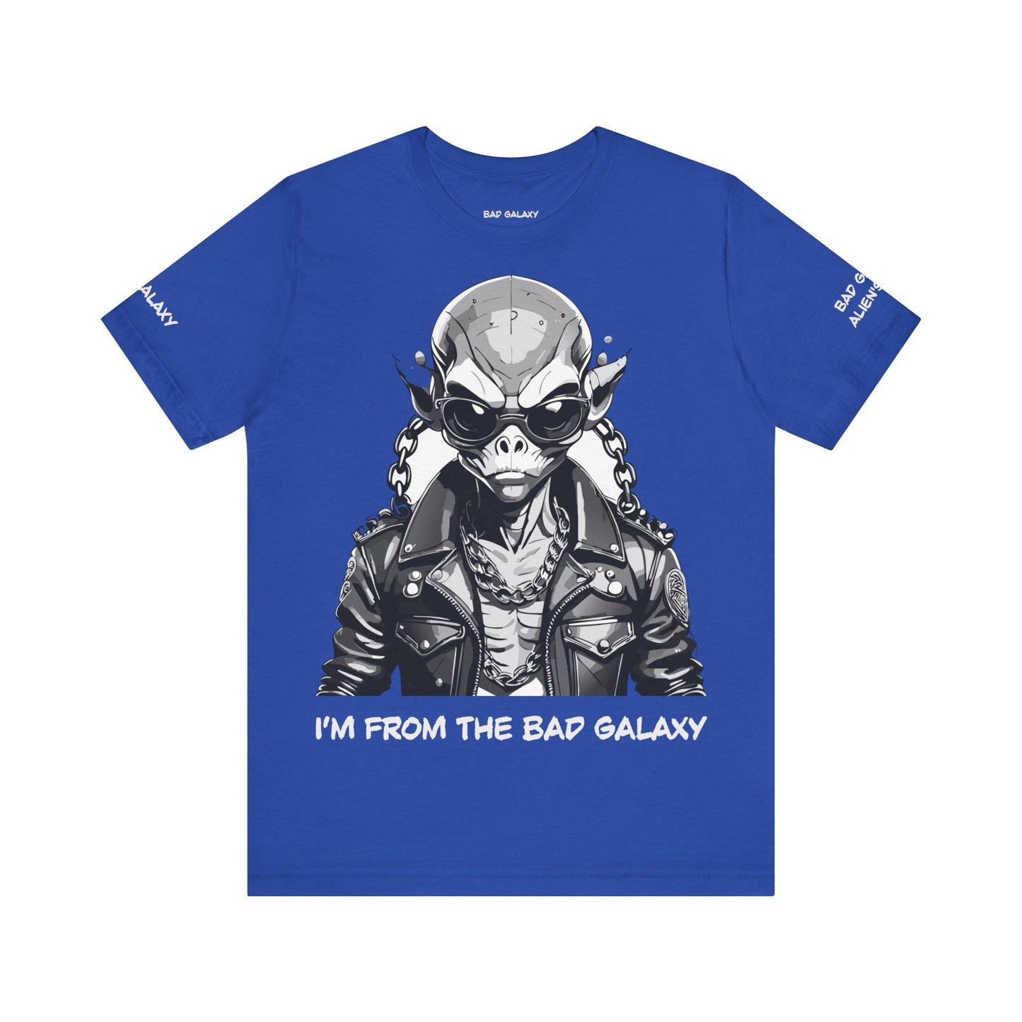 Graphic Cotton T Shirt Unisex Short Sleeve Alien Artwork By Bad Galaxy Premium Everyday Wear