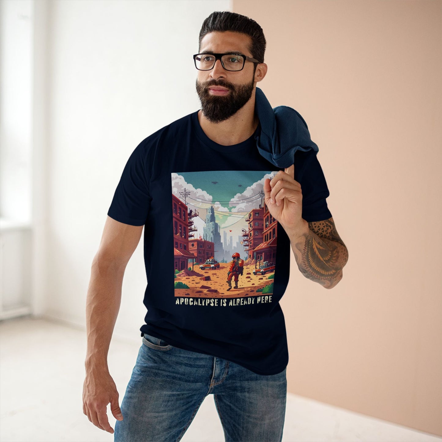 Cataclysm Doomsday Shirt Unisex Premium Cotton Tee With Original Art Design Retro2Nova