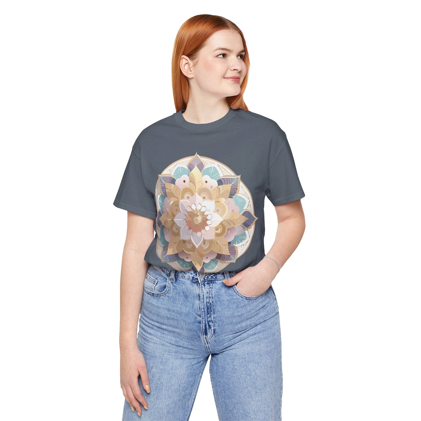 Adelpha Mandala Graphic Tee Unisex Jersey Short Sleeve Vintage Inspired Art Design Shirt