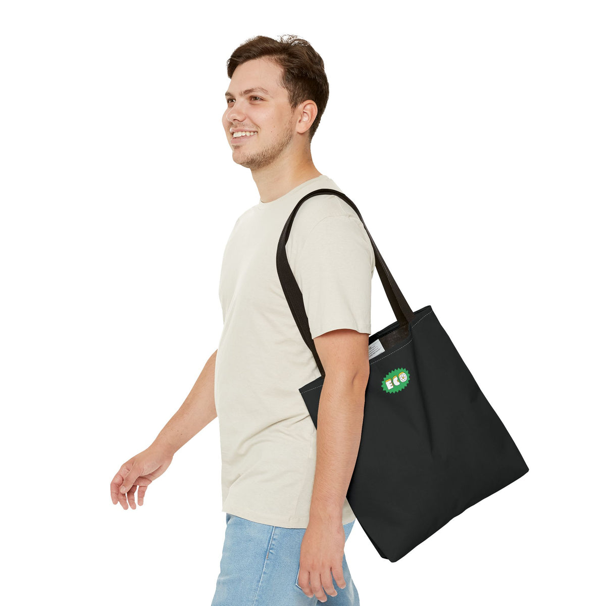 ECO BLACK COLOR CANVAS BAG HIGH-QUALITY 100% SPUN POLYESTER 3 SIZES BAG-E3