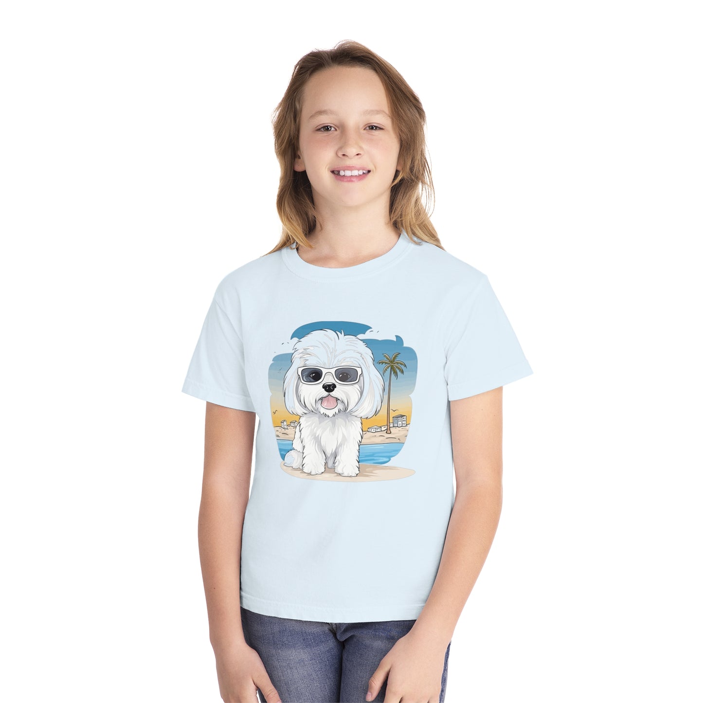 Youth Tee Shirt with Little Dog