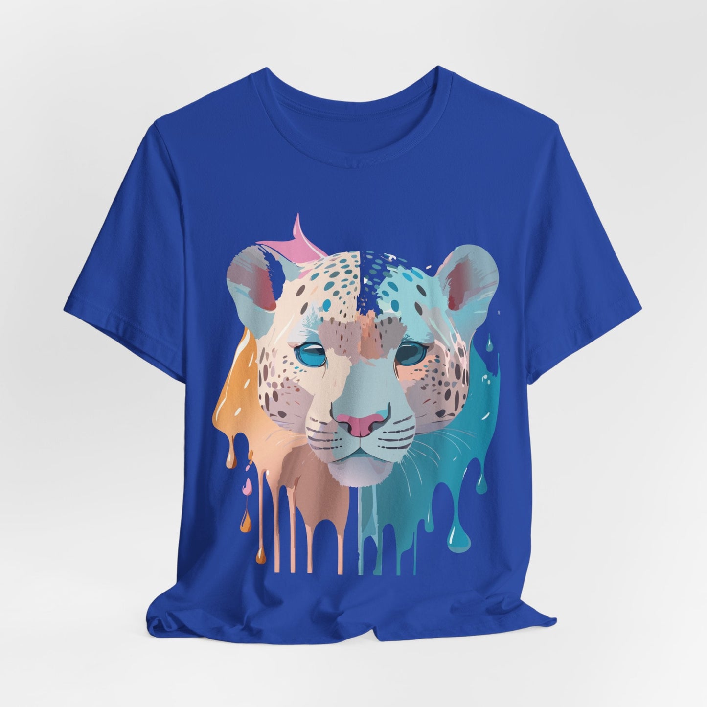 Adelpha Cheetah Graphic Tee Unisex Short Sleeve Art Design Shirt