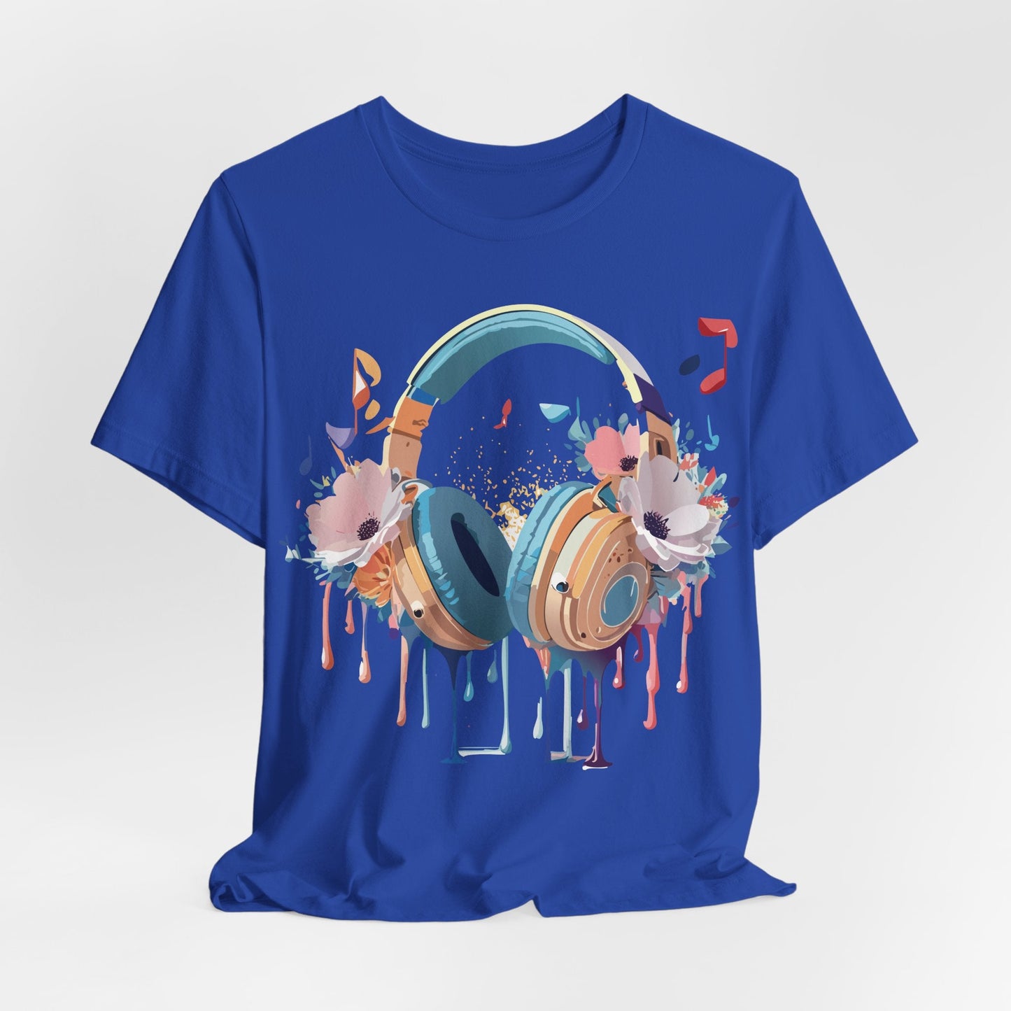 Music Graphic Unisex 100 Cotton Vintage Art with Musical Elements Tee 102