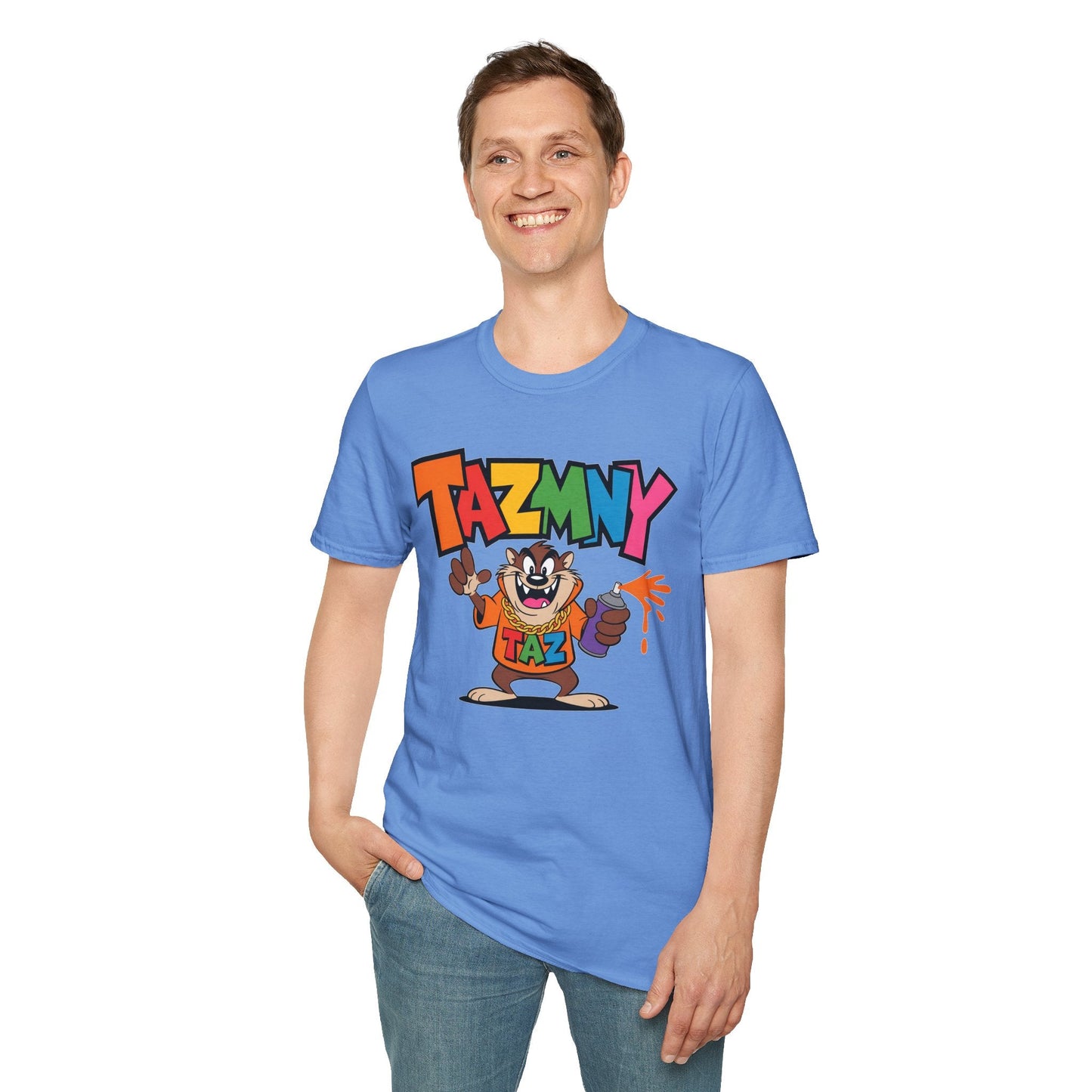 Unisex Cartoon T Shirt With Animation Print Funny Animals Softstyle Tee From Gildan 64000