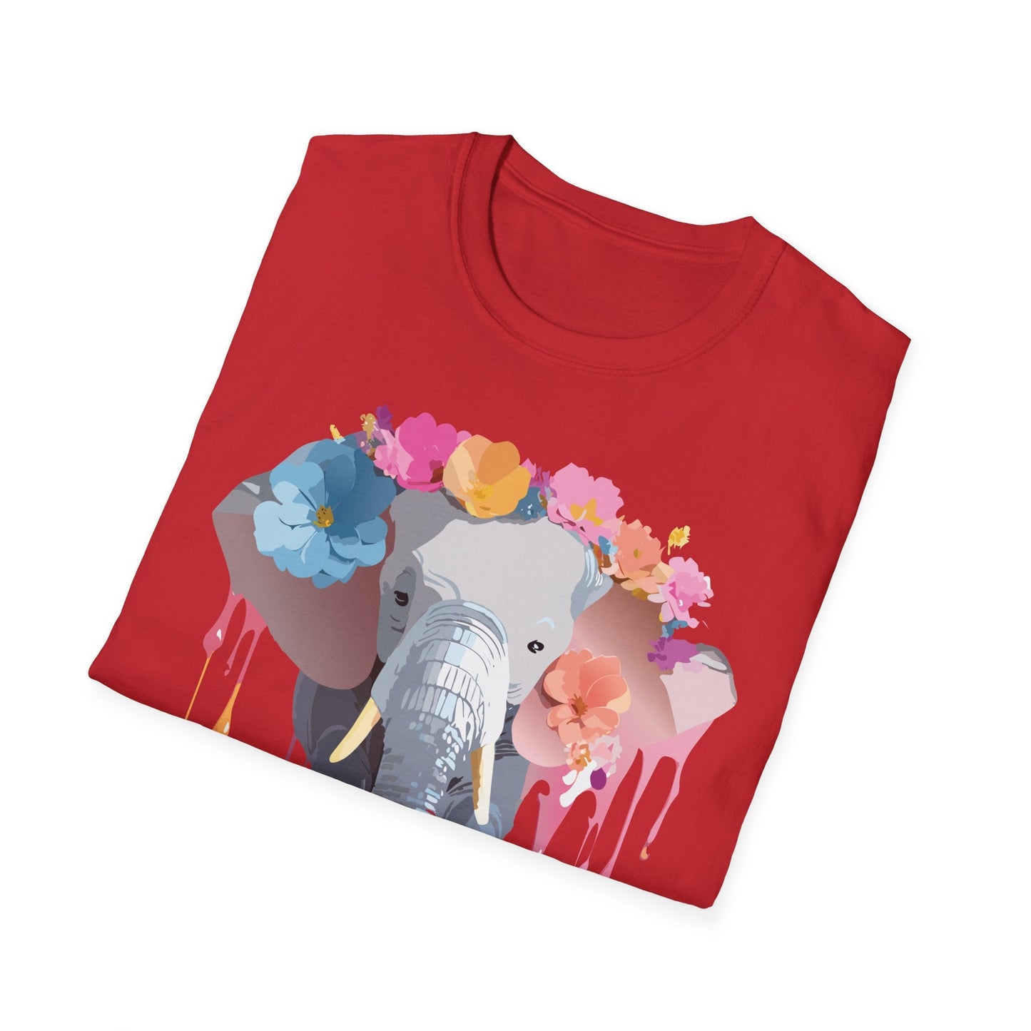 Elephant T Shirt Unisex Softstyle Gildan 64000 Elephant On T Shirt Animation Animals Tee