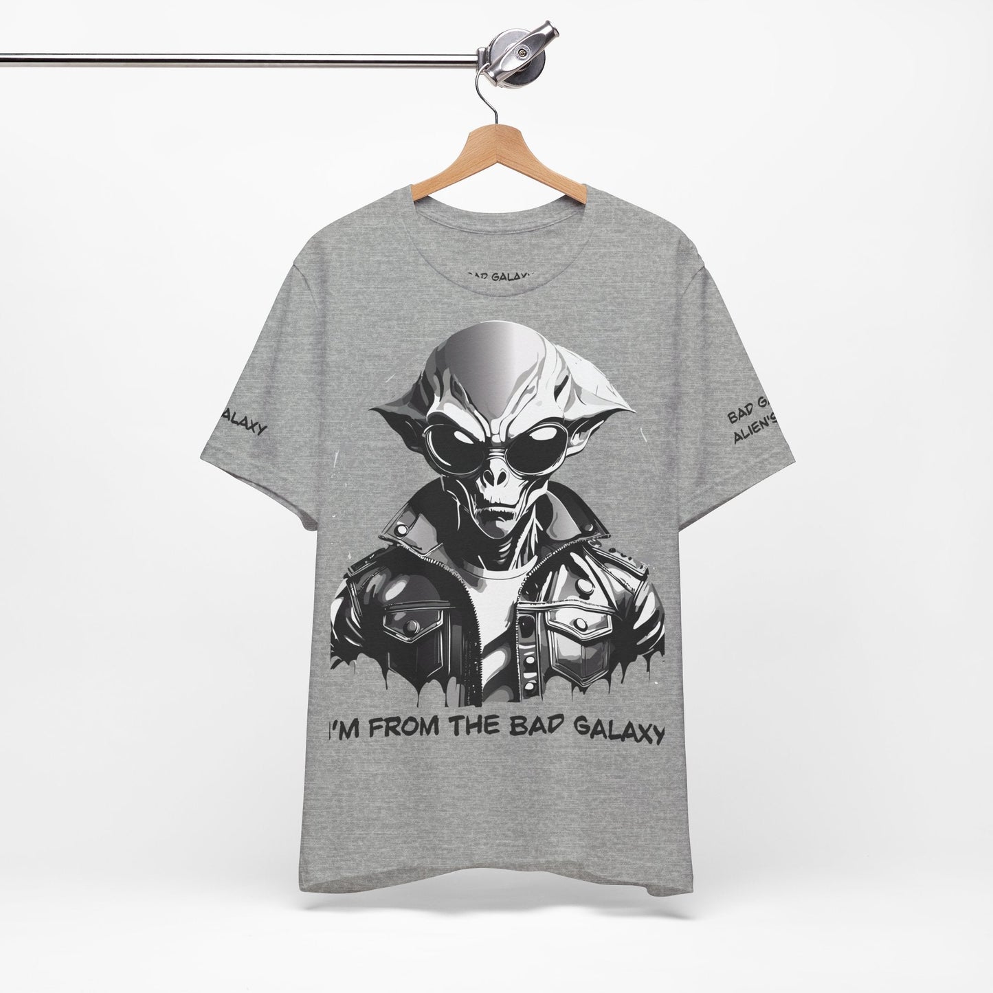 Tee Shirt With Alien From Bad Galaxy 100 Cotton Made In USA Eco Friendly Ink Graphic Edition