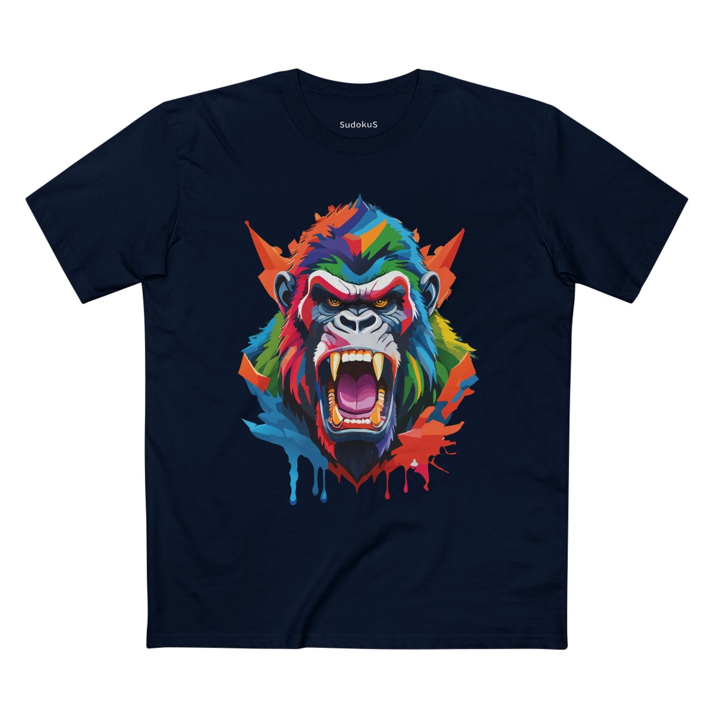 Gorilla Graphic Unisex 100 Cotton Staple Tee with Animal Design Artwork 9