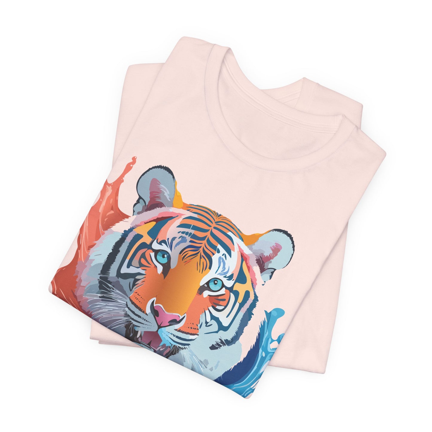 Unisex Tiger Tee, Animal Shirt, Tee Shirt with Tiger, Art T-Shirt, Animal Tees, Big Cat Shirt, Art Design T-Shirt 5