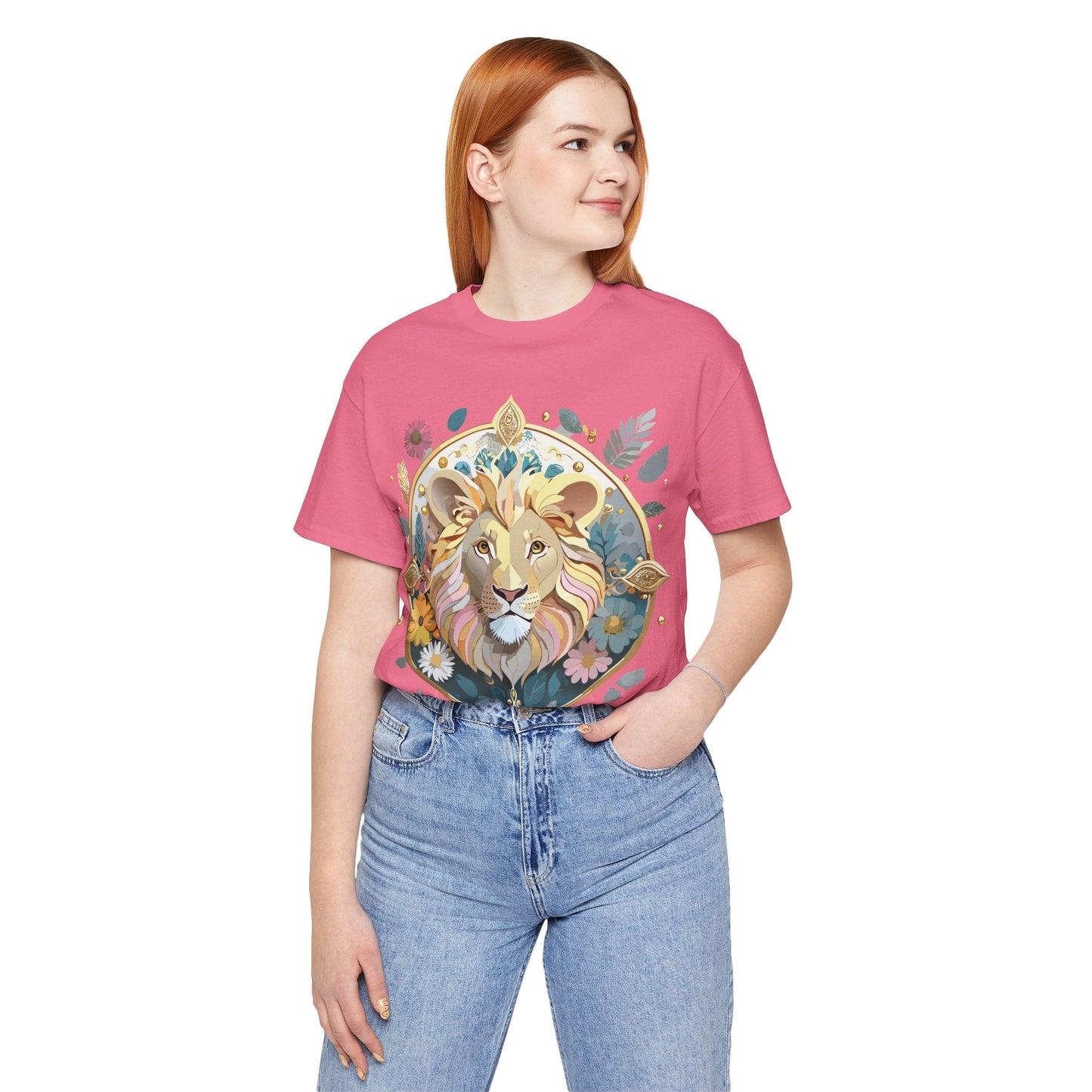 Medallion Graphic Unisex 100 Cotton Vintage Animal Medal Artwork Tee 64