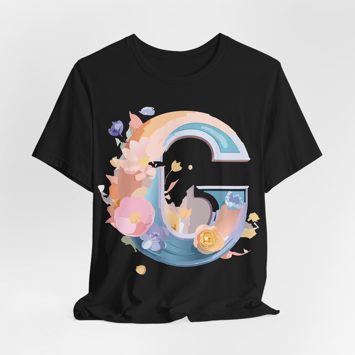 Letter G Graphic Unisex Cotton Bella+Canvas Tee with Art Letter Design