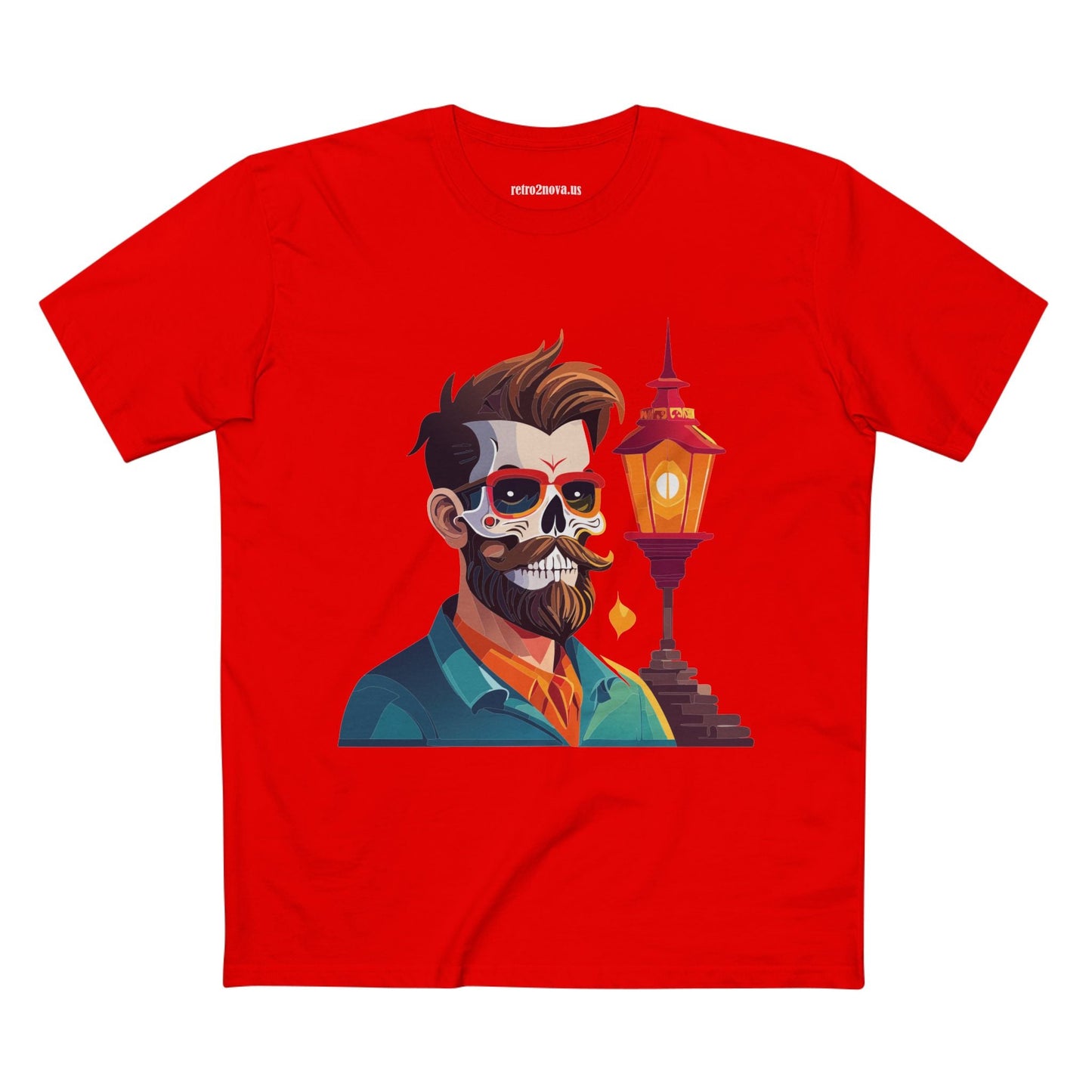 Skull Shirt Unisex Premium Cotton Tee With Skeleton Art Design From Retro2Nova Exclusive Collection