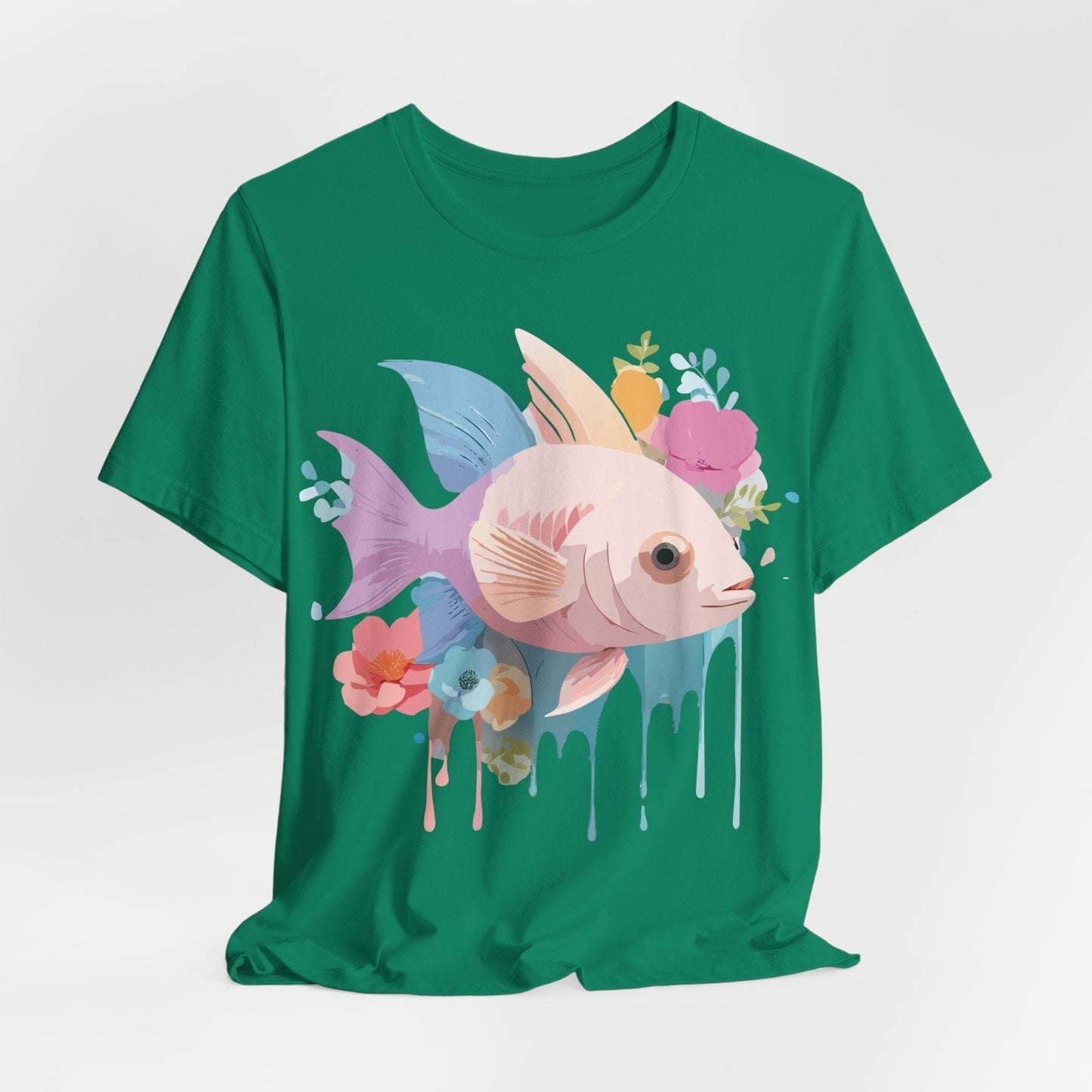 Adelpha Fish Graphic Tee Unisex Jersey Short Sleeve Vintage Art Design Tee Shirt Premium Quality