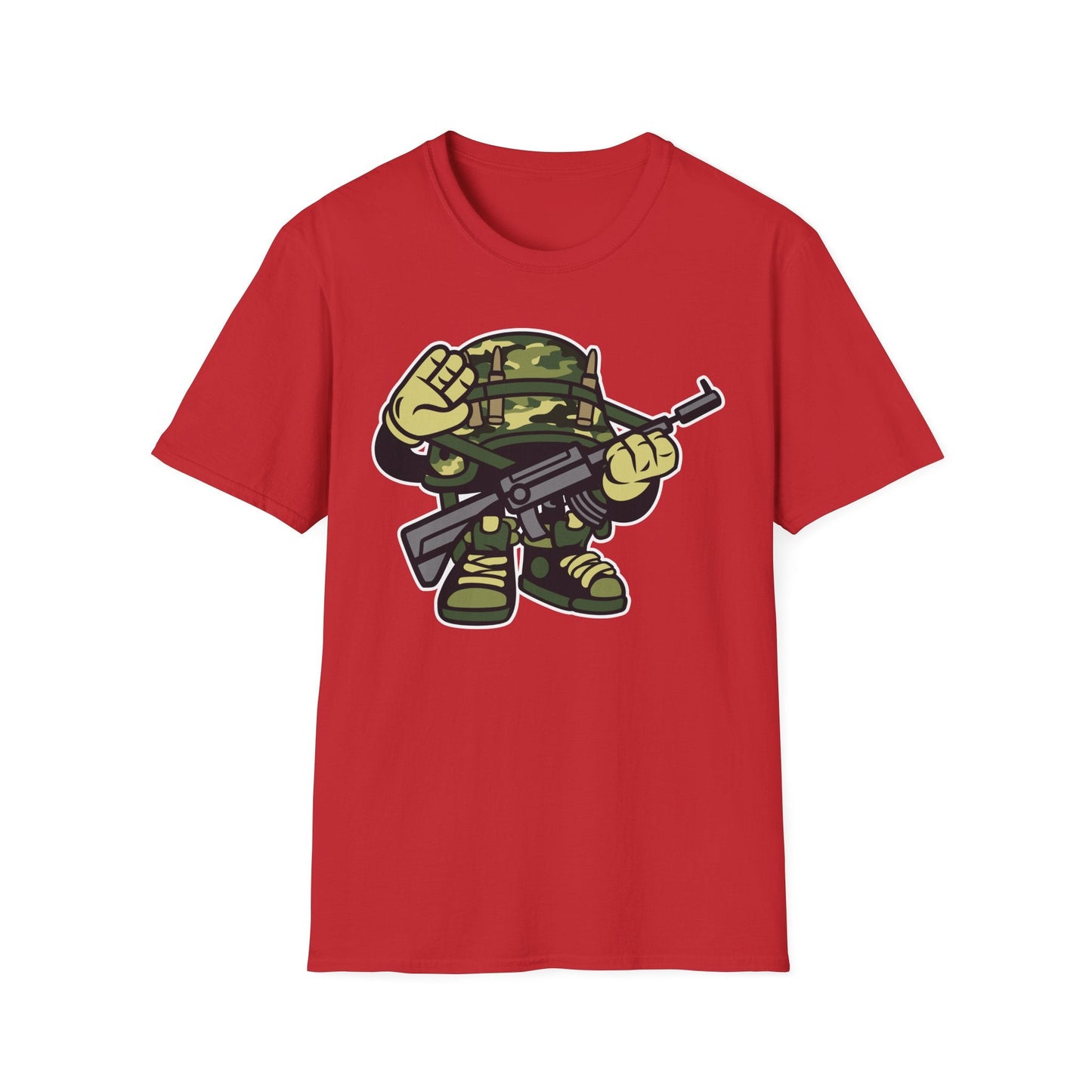 Cartoon T Shirt Animation Tee Funny Art Design Unisex Softstyle 64000 Lightweight Cotton Tee