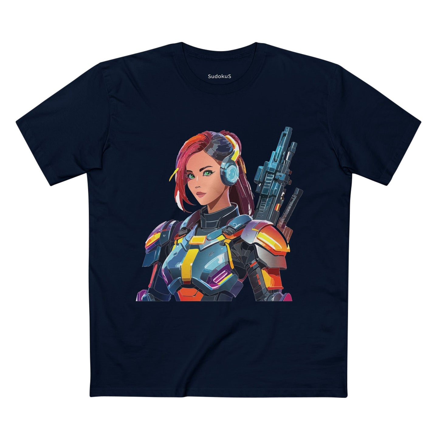 Army-woman Graphic Unisex 100 Cotton Staple Tee 6