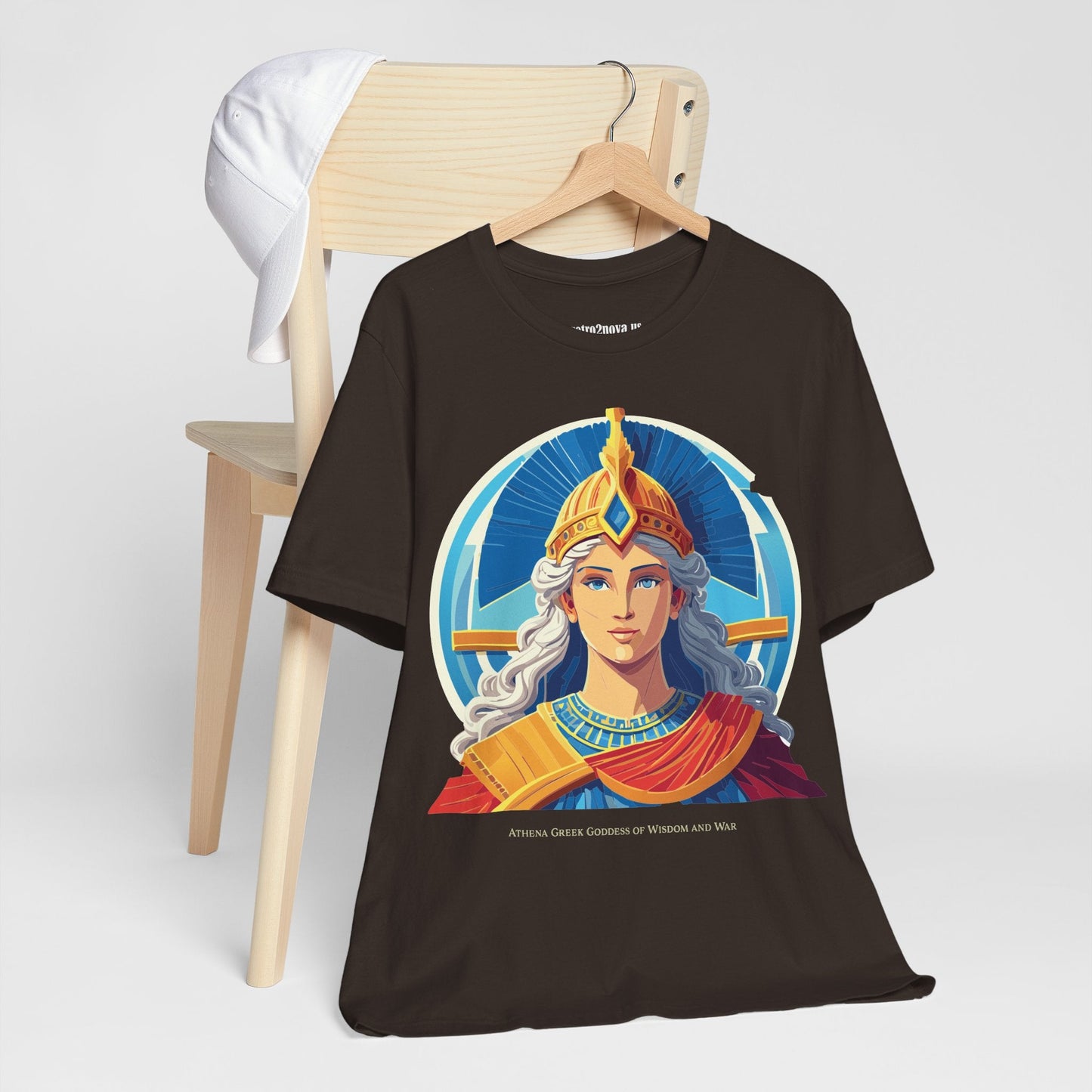 Athena Goddess Graphic Cotton T Shirt Unisex Tee by Retro2Nova Original Art Vintage Inspired