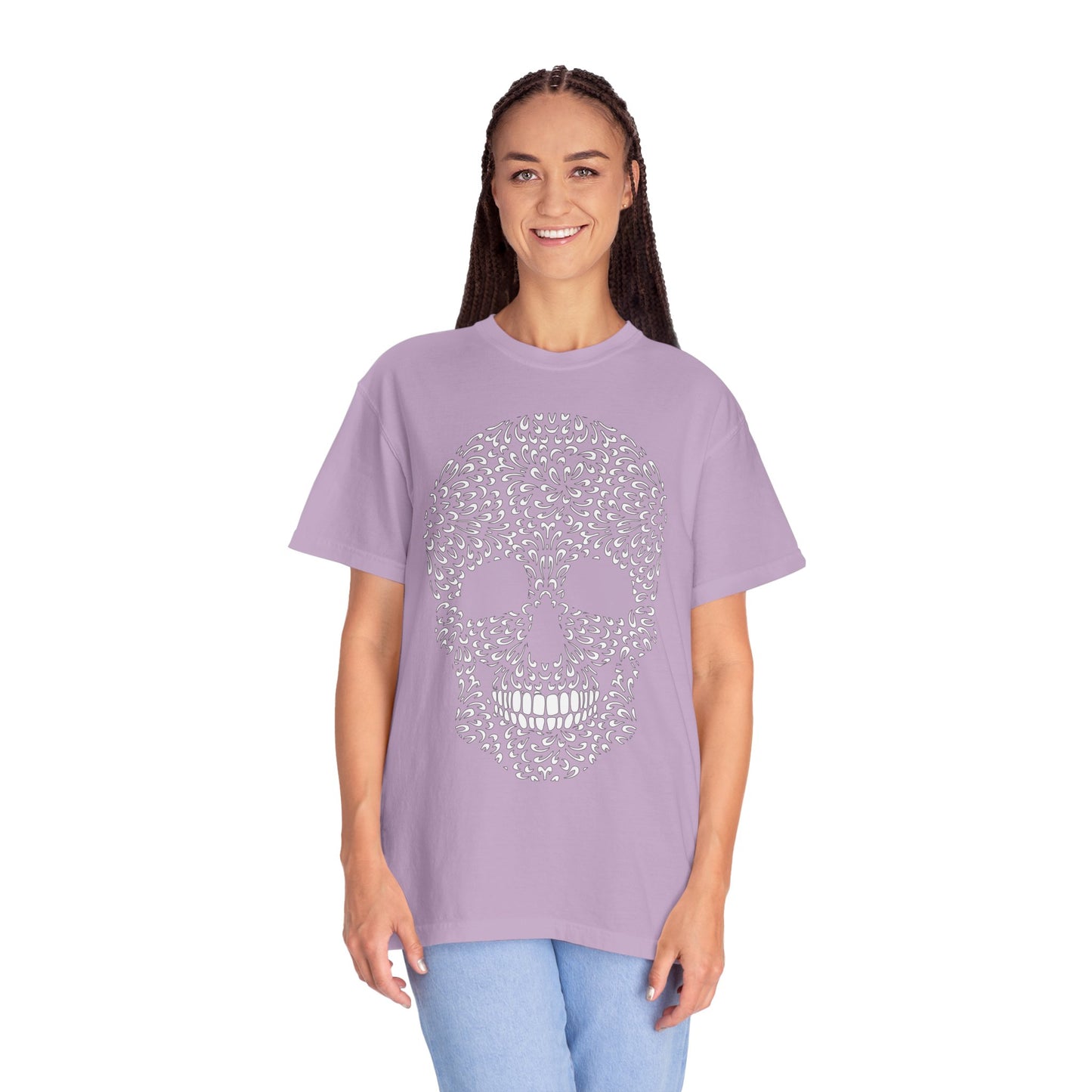 Unisex Cotton Tee Shirt with Skull