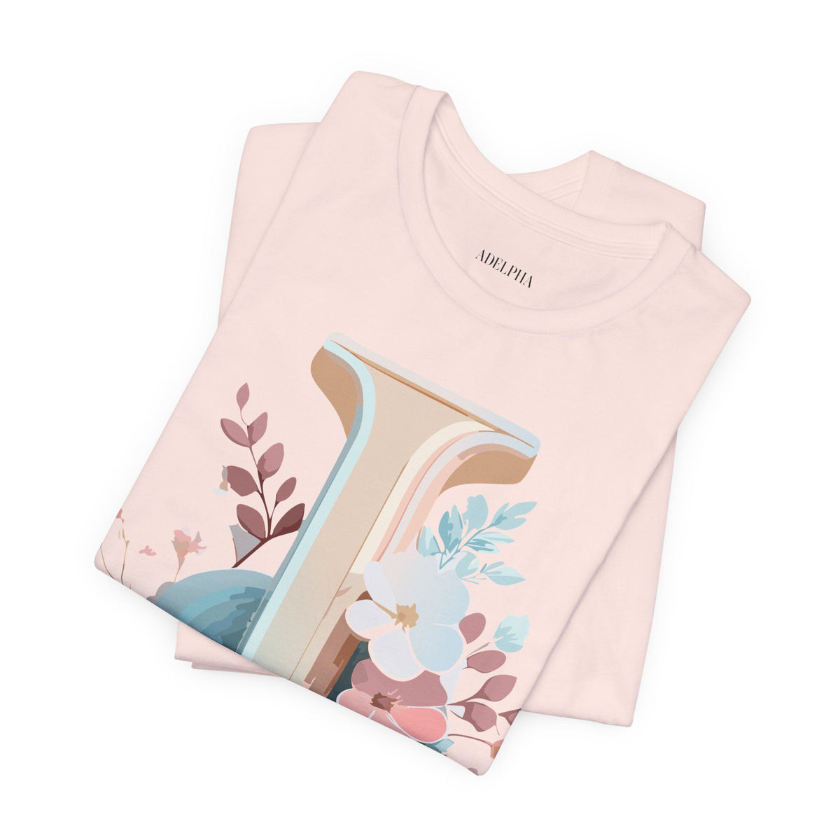 Letter J Graphic Unisex Cotton Bella+Canvas Tee with Art Letter Design