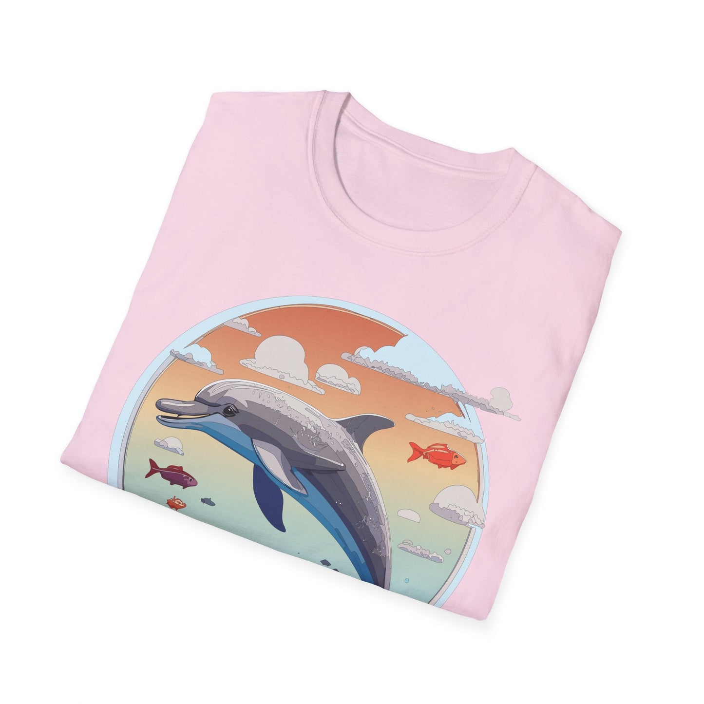 Dolphin Shirt Unisex Gildan Softstyle Cotton Tee For Men Women Dolphin Fish Animal Shirt