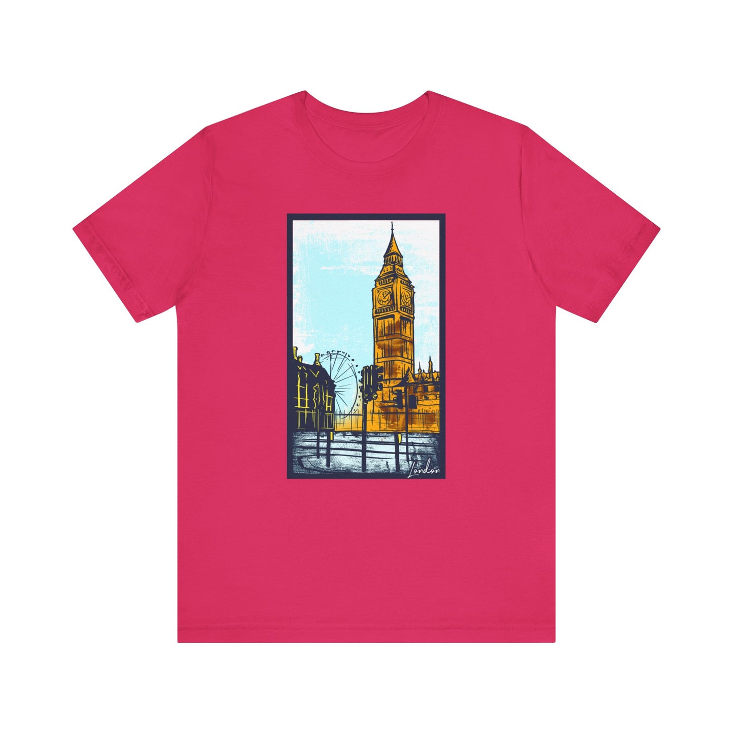 Retro Poster London Graphic Design Tee, London Shirt, Vintage Tees, Art Design T-Shirt, Graphic Tee, Retro Art Shirts
