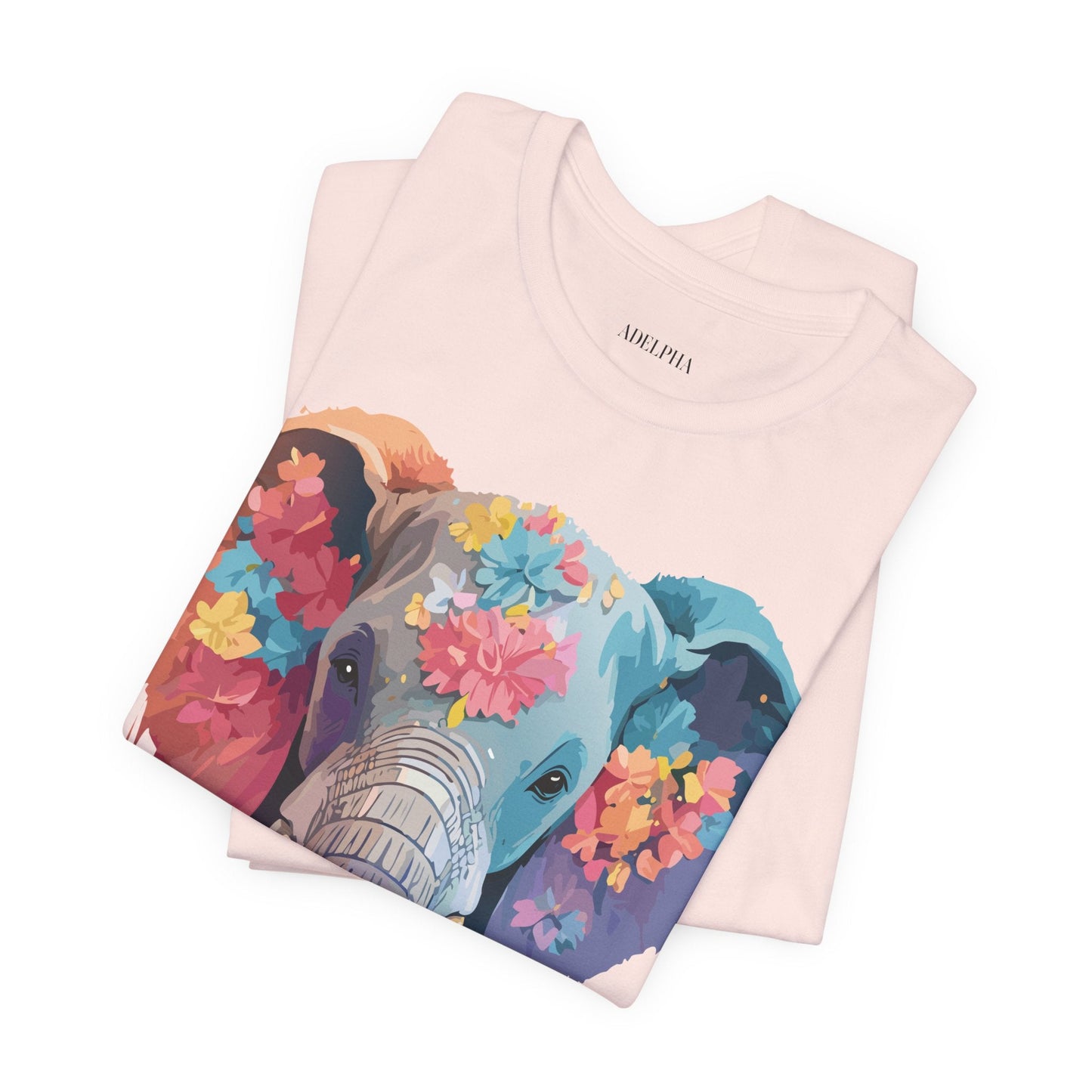 Elephant Graphic Tee By Adelpha Unisex Short Sleeve Shirt With Vintage Artwork Design