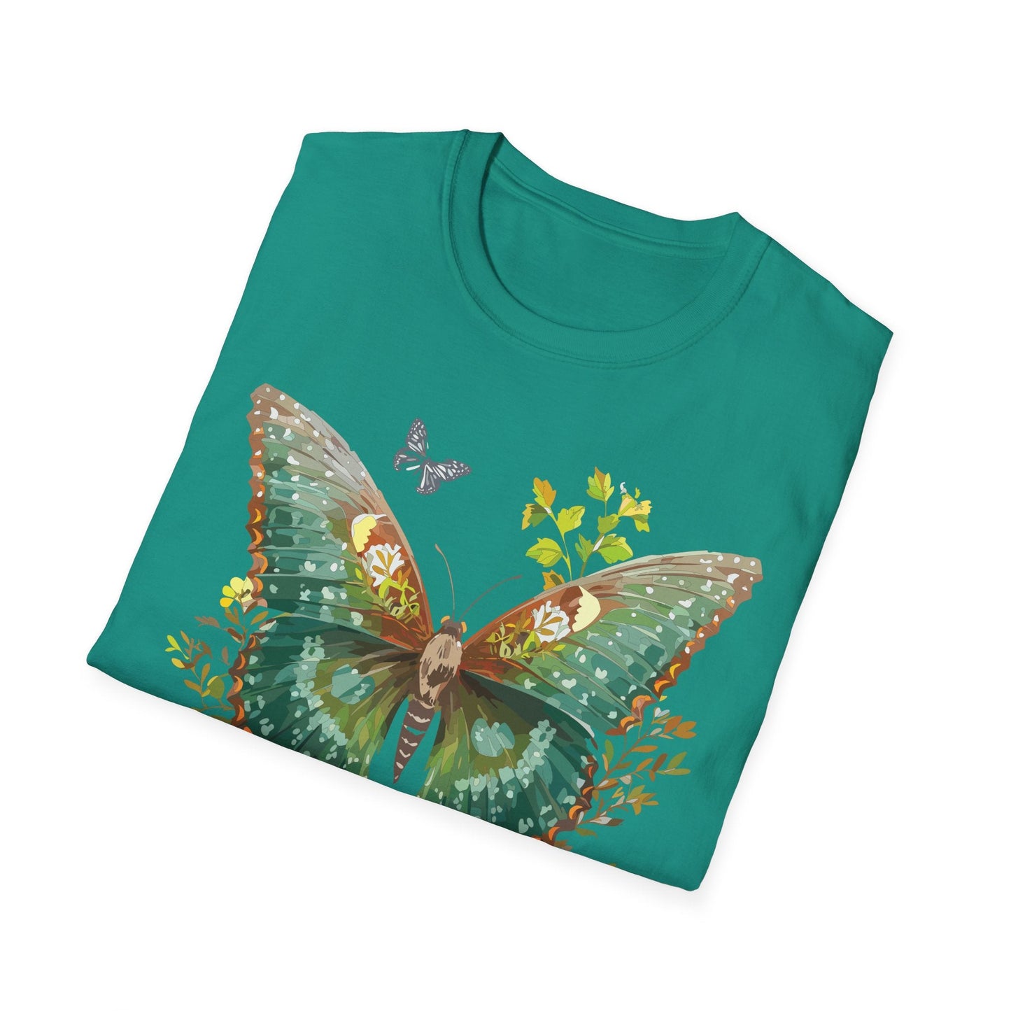 Butterfly Shirt Unisex T Shirt Monarch Print Gildan Softstyle 64000 Comfortable Everyday Wear