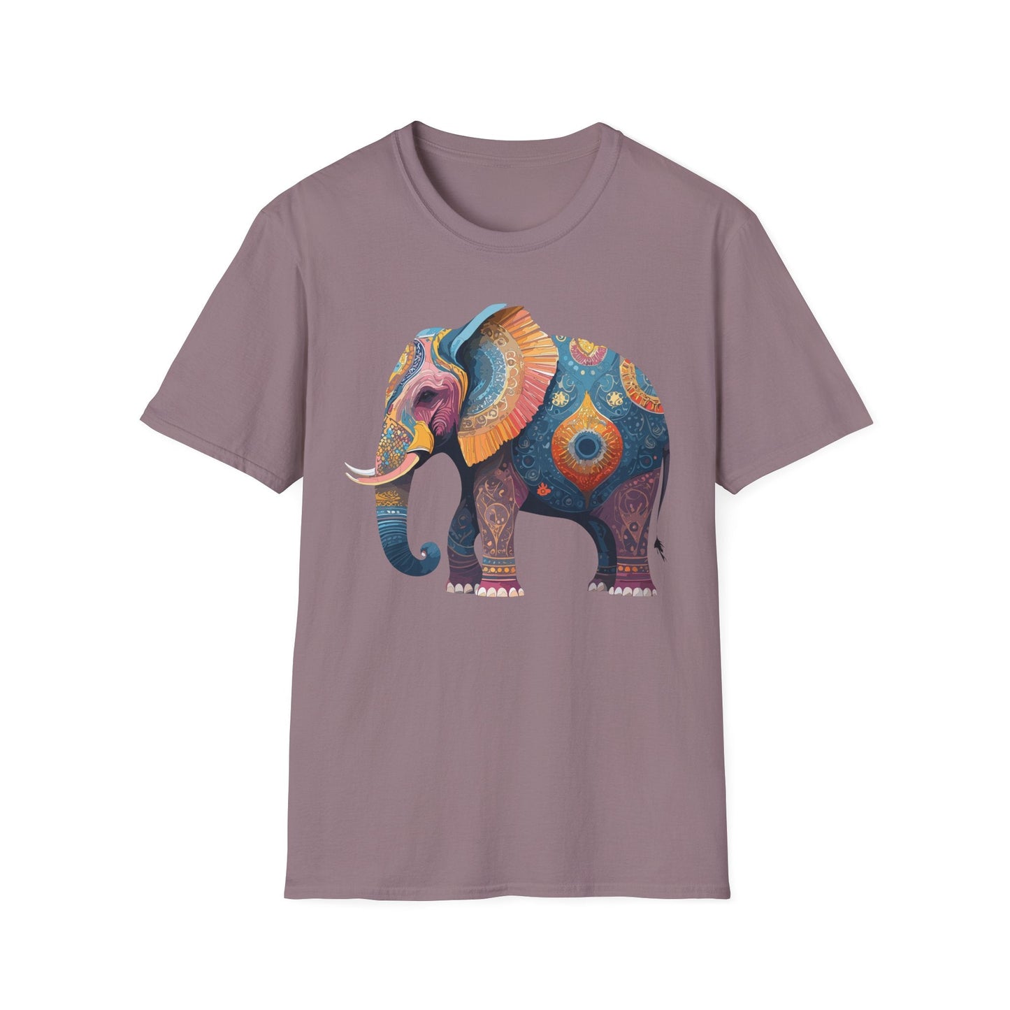Elephant T Shirt Unisex Gildan Softstyle 64000 Tee With Animal Elephant Graphic Artwork