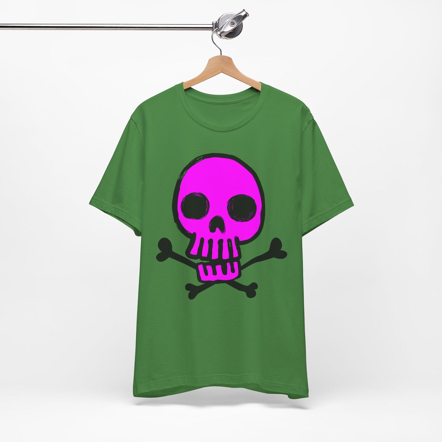 Pink Skull Graphic Design Tee, Skull Shirt, Vintage Tees, Art Design T-Shirt, Vintage Graphic Tee, Art Shirts with Skulls