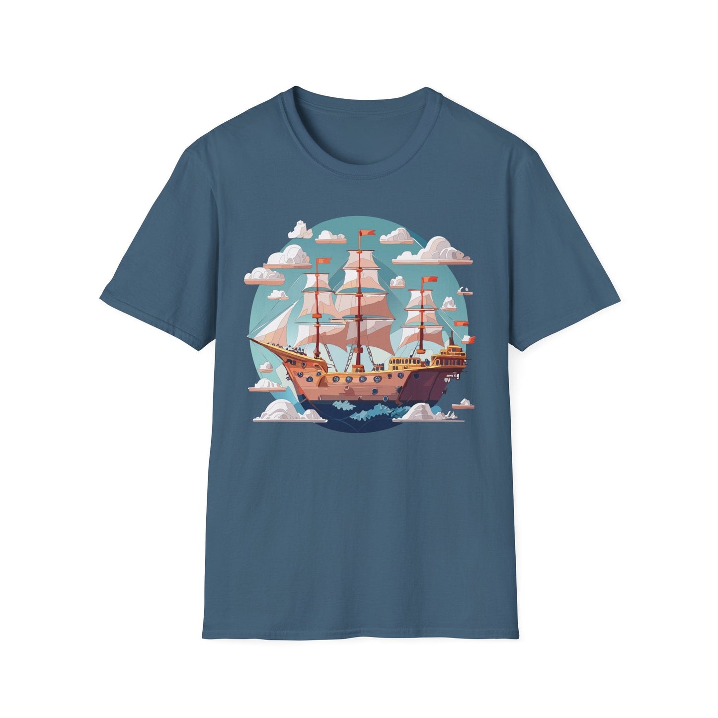 Unisex Ship Frigate Vessel T Shirt Softstyle 64000 Cotton Tee Ultimate Everyday Comfort