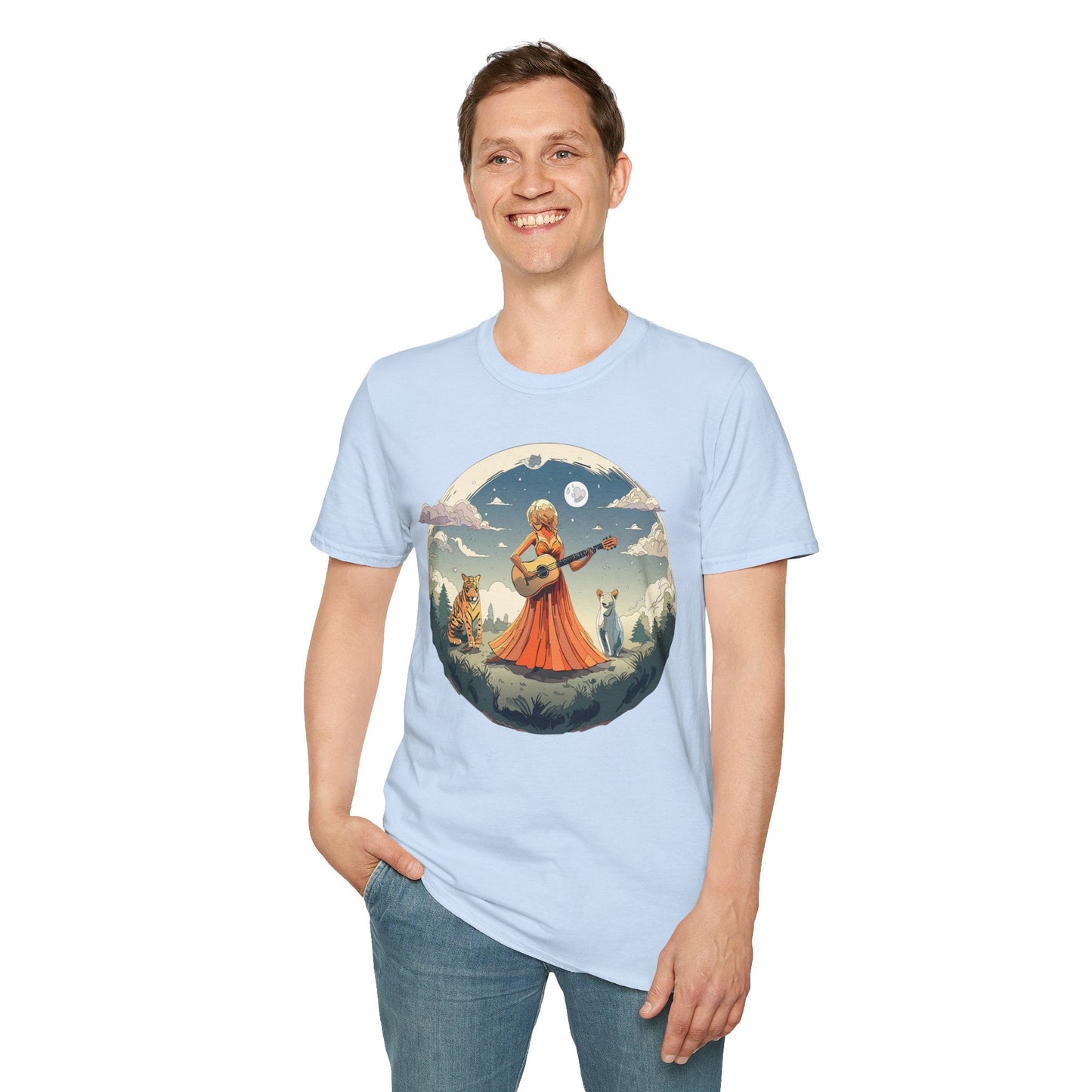Womens Graphic T Shirt Art Design Tee Ladies Unisex Softstyle Cotton Tee Gildan 64000 Comfort