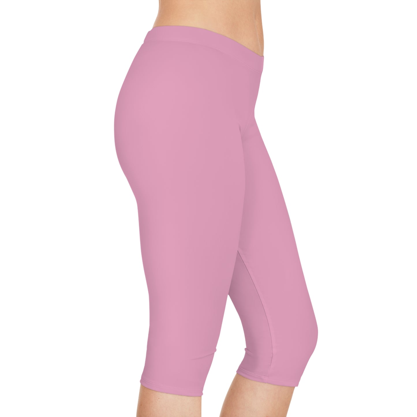 Pink Color Capri Leggings, Pink Capri Leggings 10