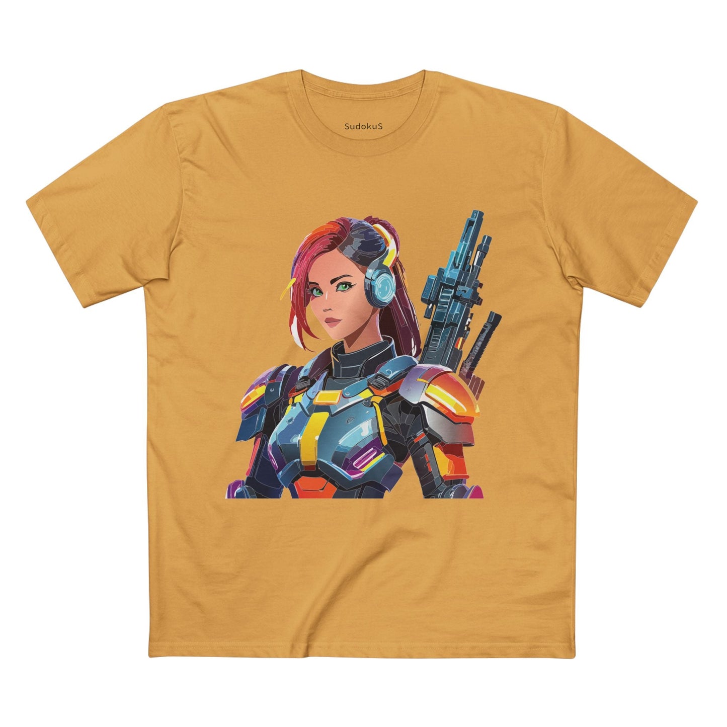 Army-woman Graphic Unisex 100 Cotton Staple Tee 6