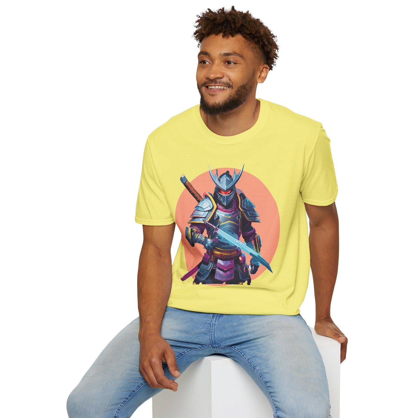 Samurai Shirt Unisex Tee Gildan Softstyle 64000 One Hundred Percent Ring Spun Cotton Comfort
