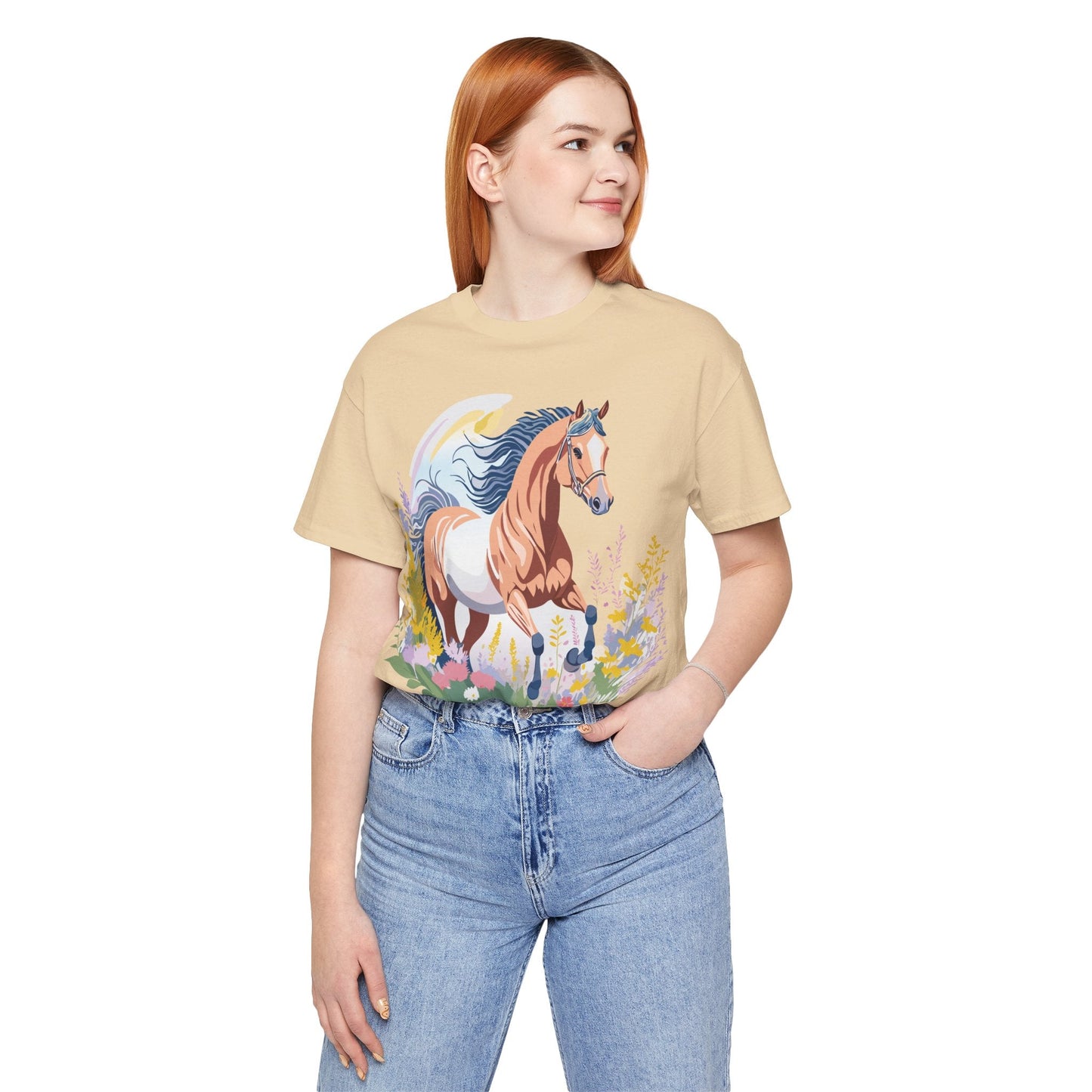 Horse Graphic Unisex 100 Cotton Vintage Animal Art T-Shirt 5