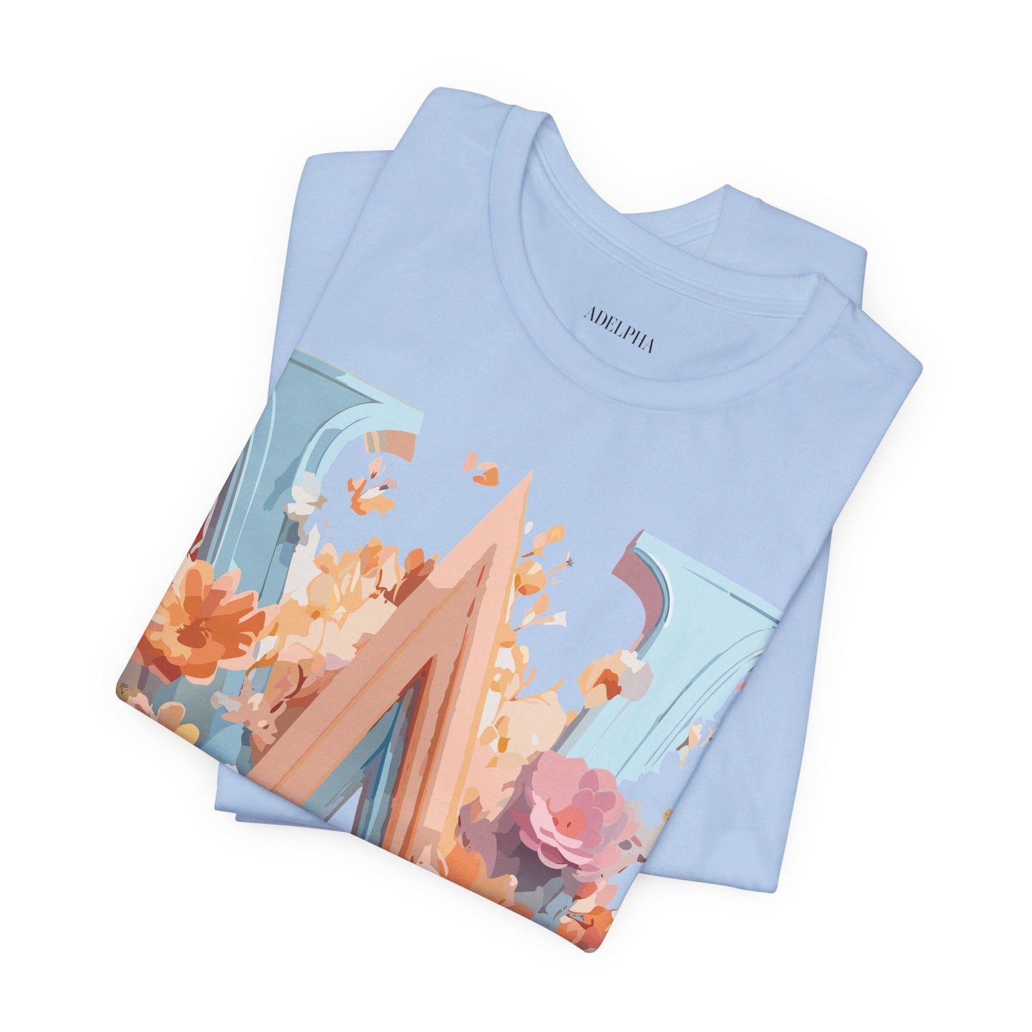Letter W Shirt Unisex Graphic Tee Vintage Inspired Adelpha Art Design Short Sleeve