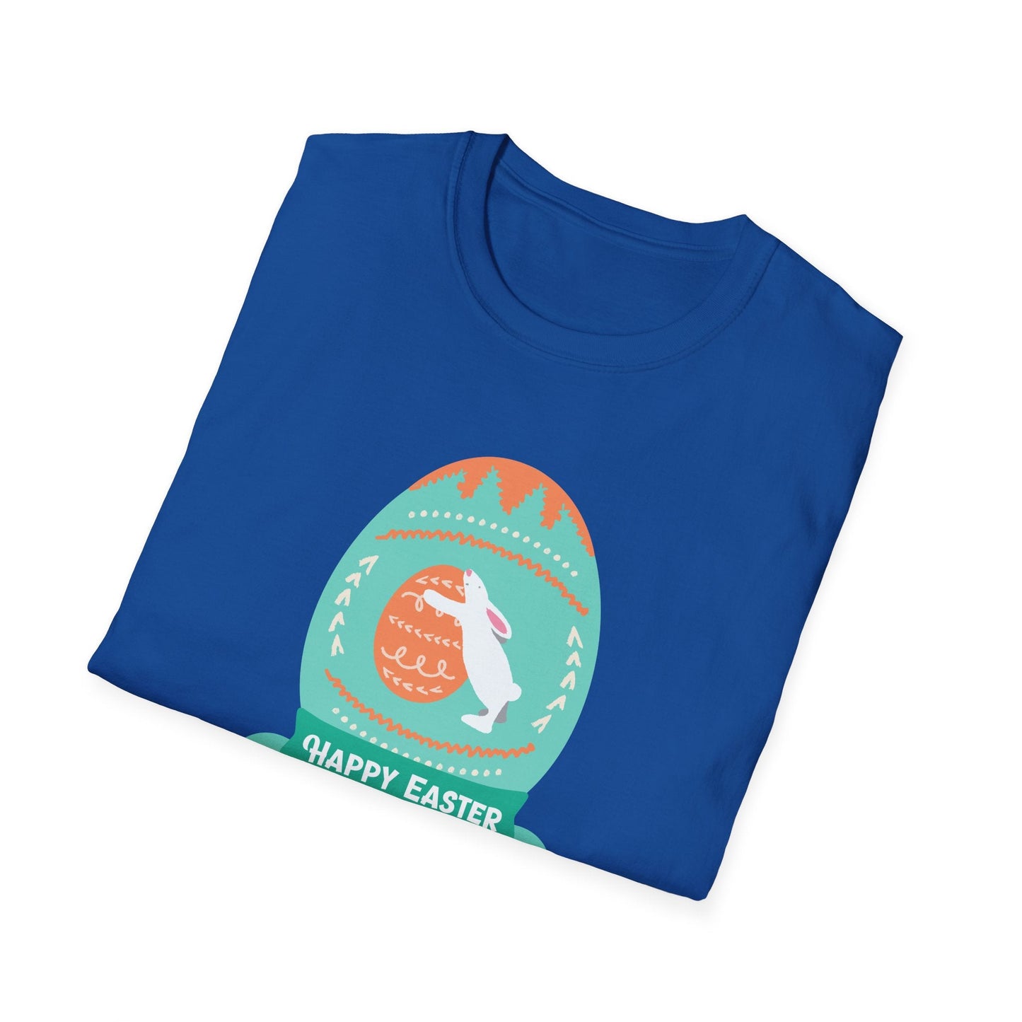 Easter Egg T Shirt Unisex Softstyle Tee With Easter Signature Design 100 Percent Ring Spun Cotton