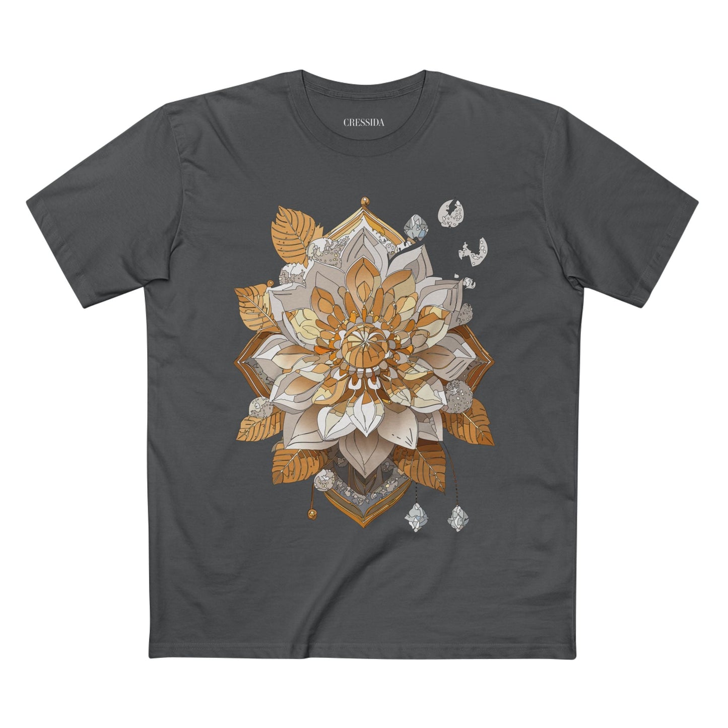 Floral Graphic T-Shirt Unisex 100 Cotton Art Design with Antique Flowers Tee 8