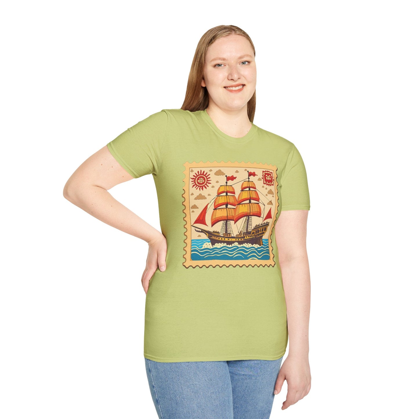 Ship T Shirts Frigate Vessel Tee Unisex Softstyle Gildan 64000 100 Percent Ring Spun Cotton