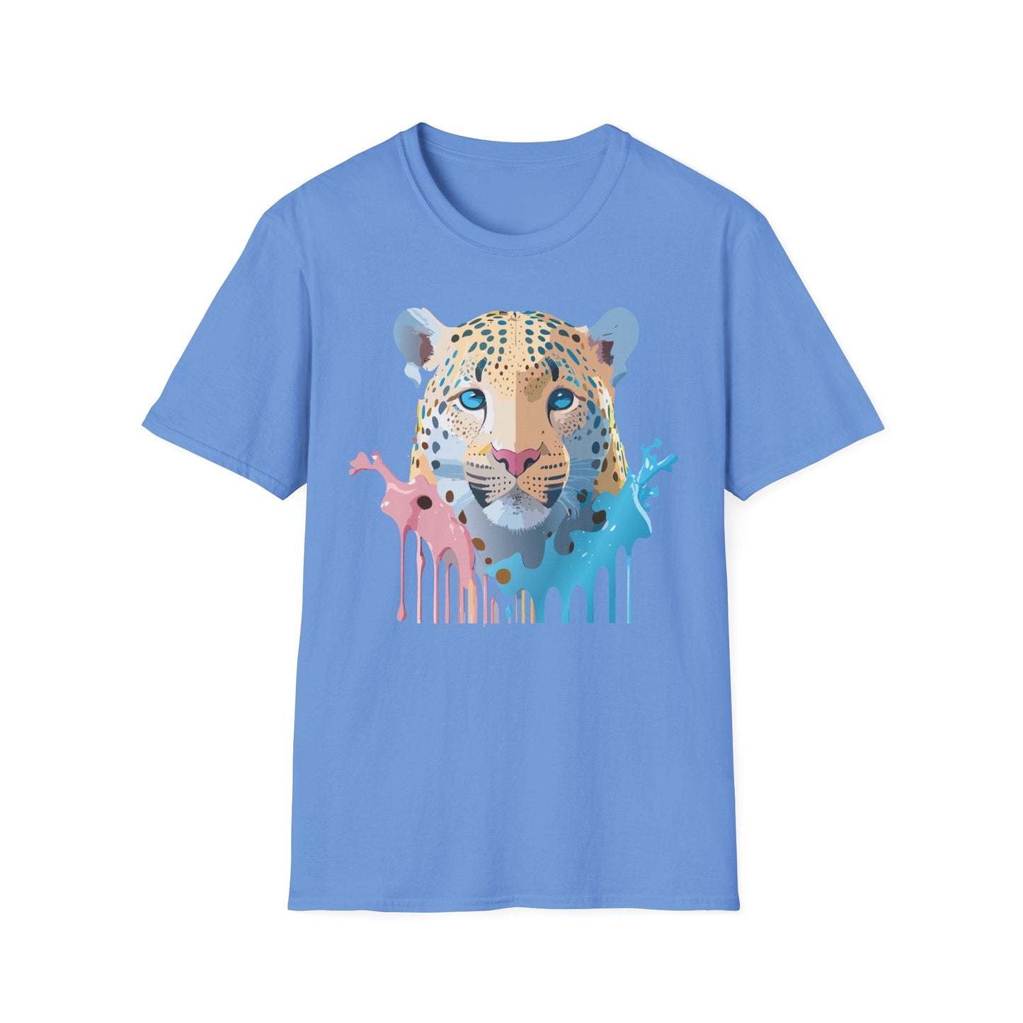 Unisex Cheetah Print Gildan Softstyle 64000 Short Sleeve T Shirt
