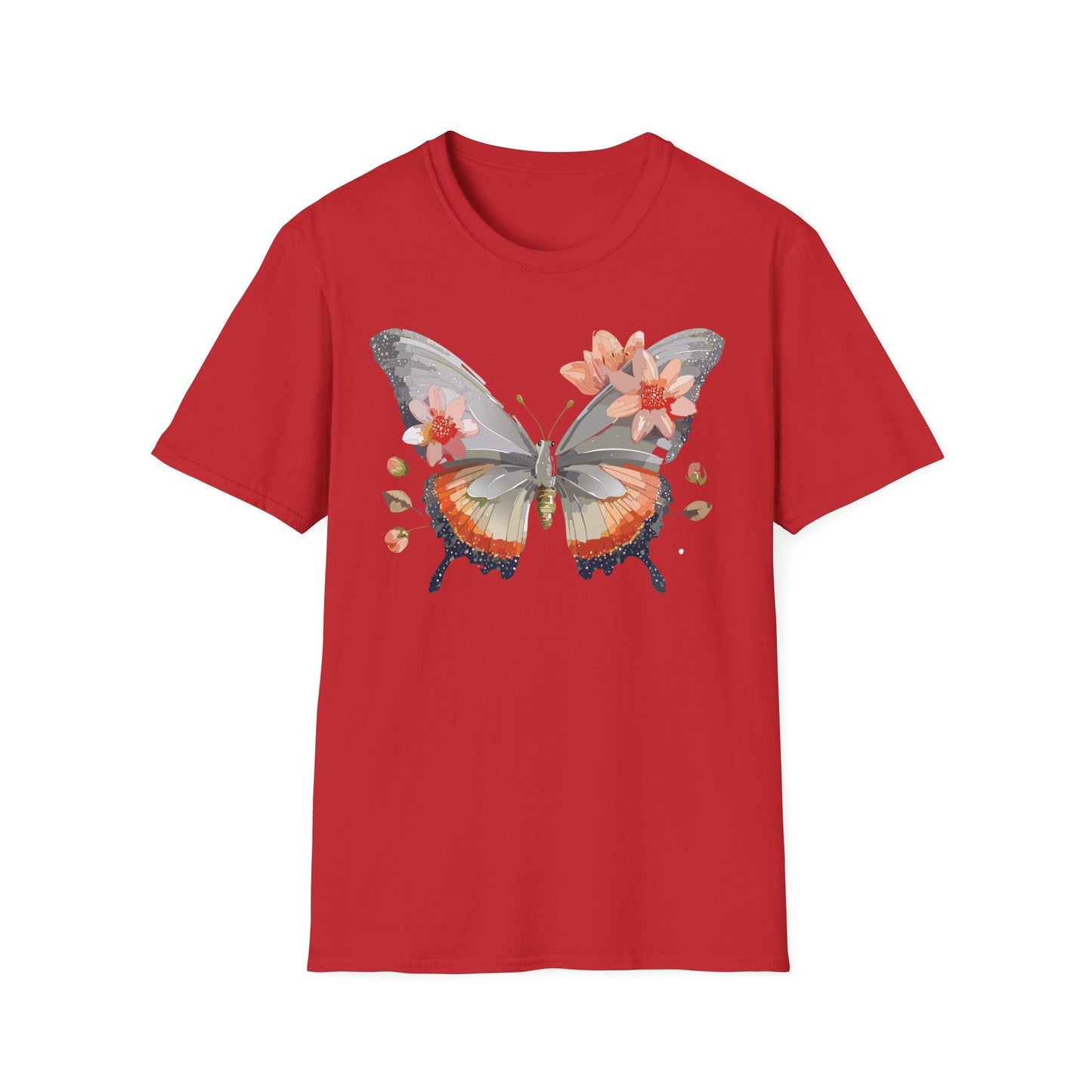 Monarch Butterfly T Shirt Unisex Softstyle Gildan 64000 100 Percent Ring Spun Cotton Tee