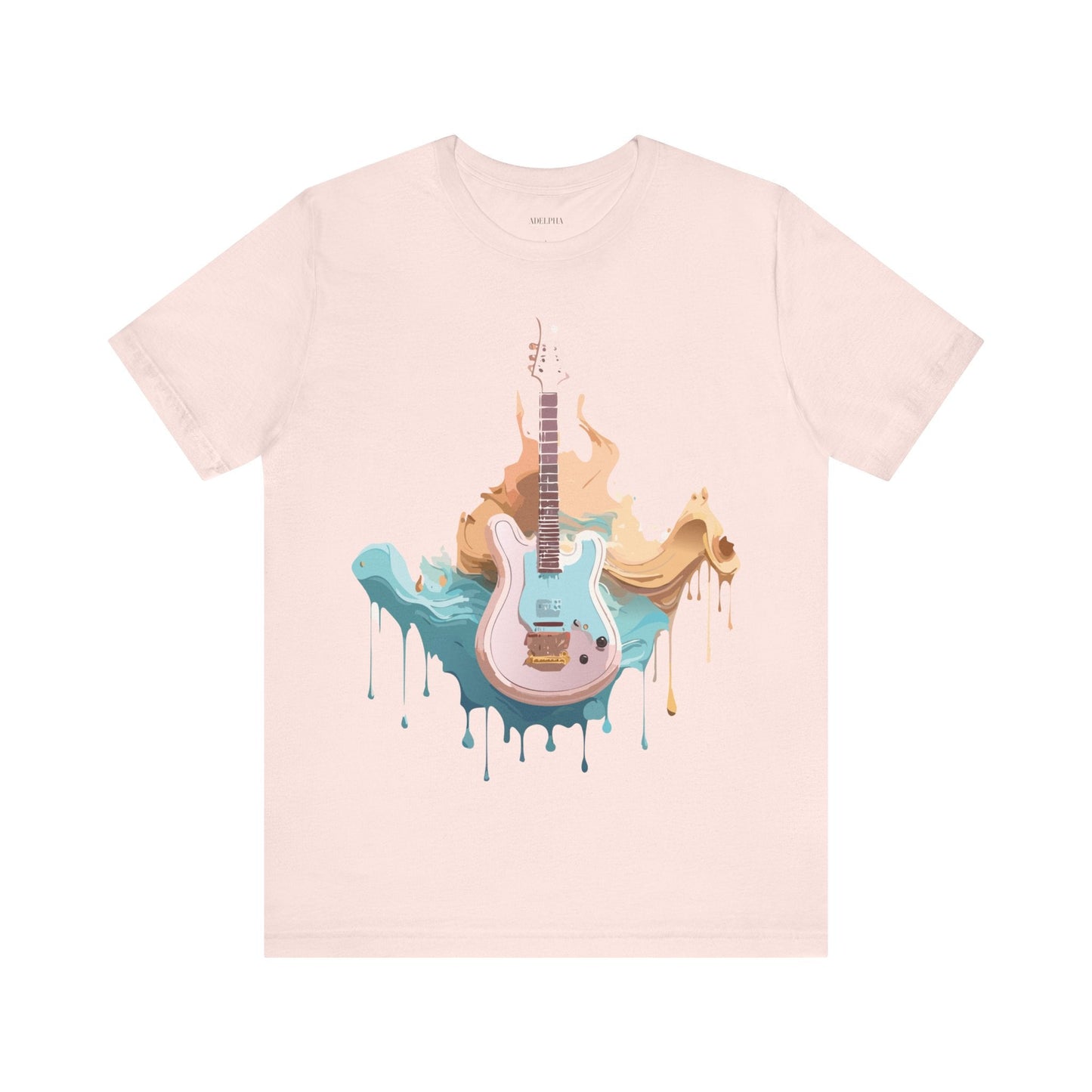 Music Graphic Unisex 100 Cotton Vintage Art with Musical Elements Tee 46