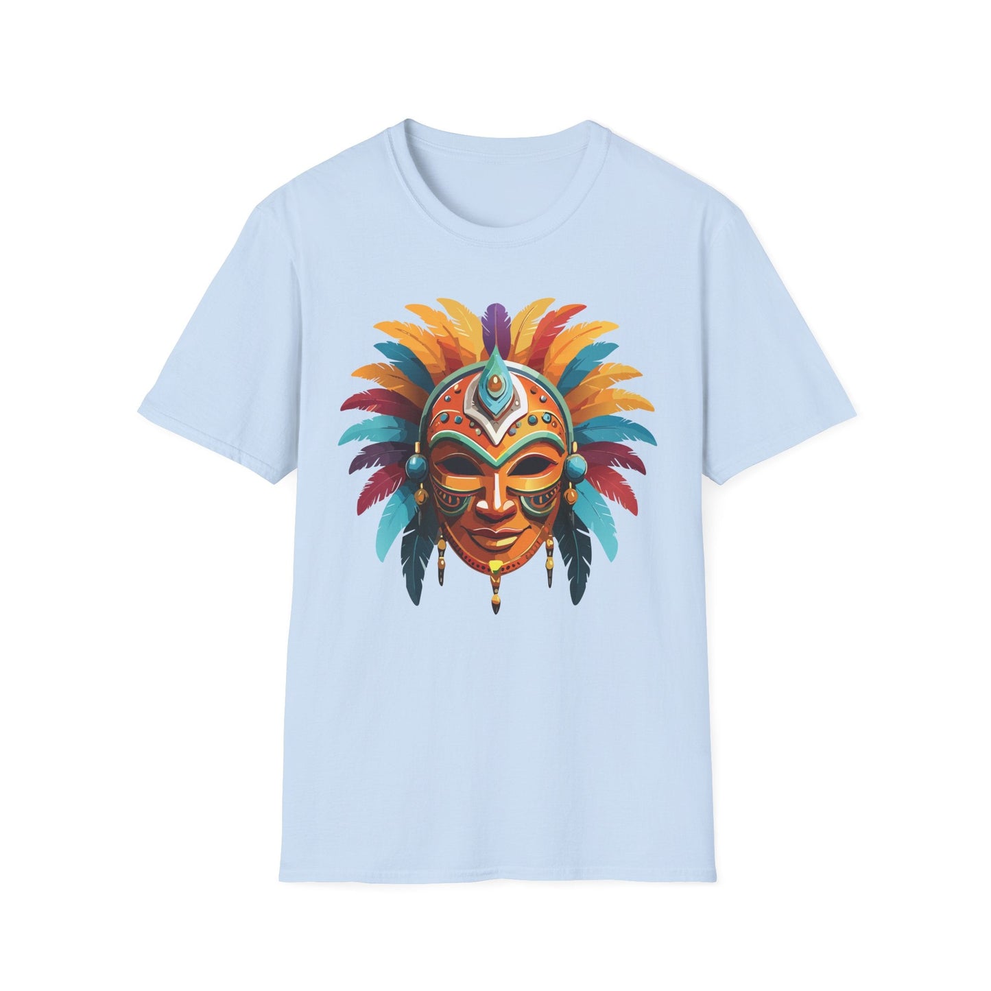 Mask Tee Shirt Unisex Softstyle 100 Percent Ring Spun Cotton Masquerade Tees For Comfort