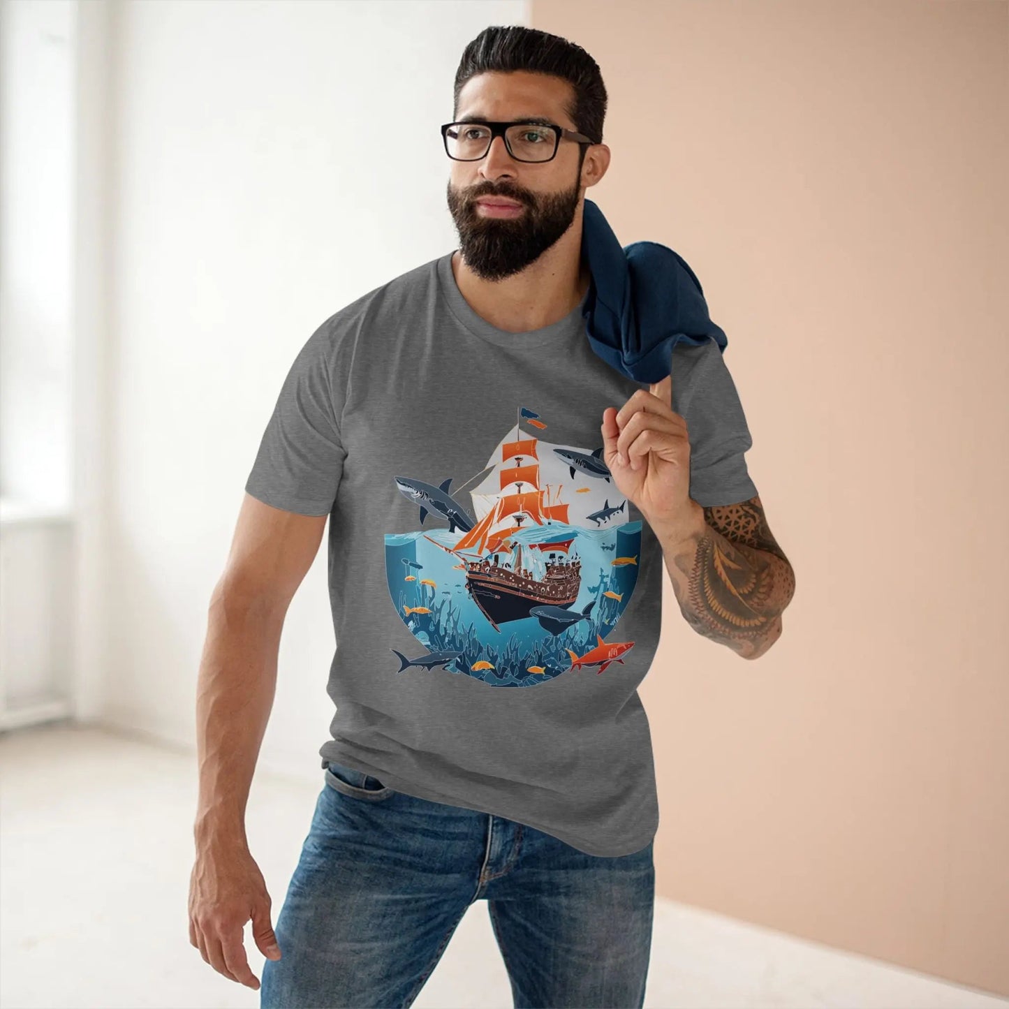 Ocean Coast Graphic Unisex 100 Cotton Staple Tee 23