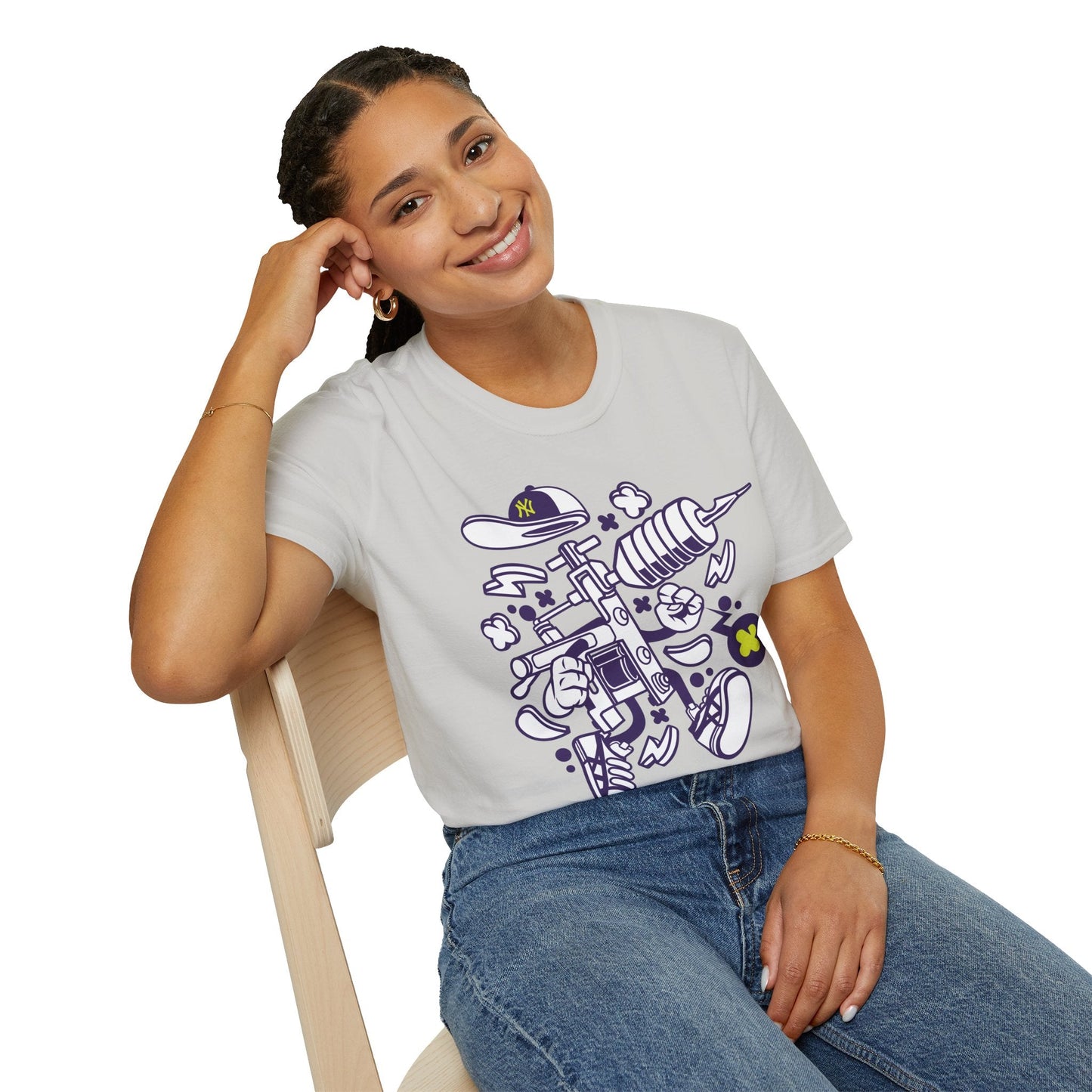 Cartoon Animation T Shirt Funny Tee Shirt Unisex Gildan Softstyle 64000 100 Percent Ring Spun Cotton