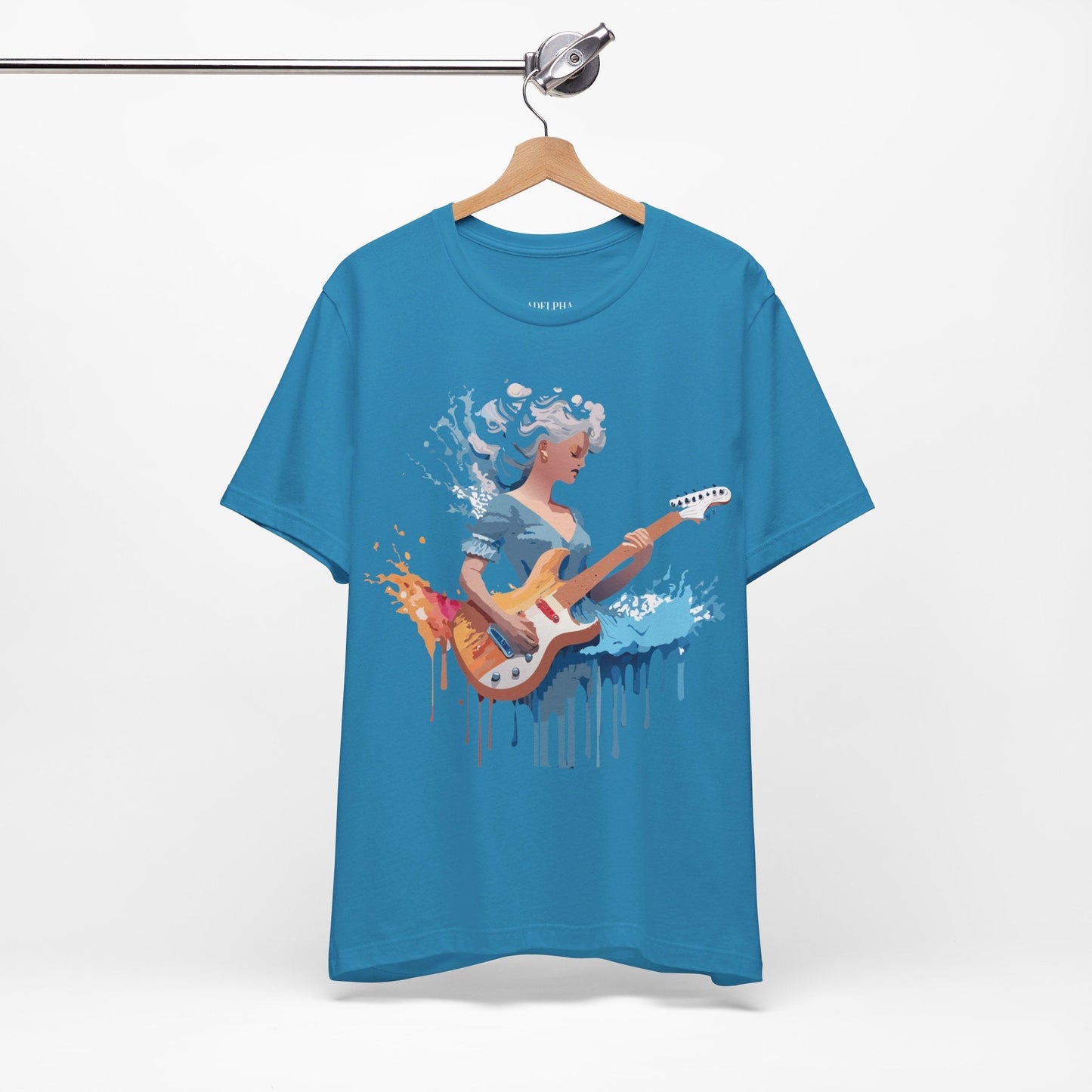Music Graphic Unisex 100 Cotton Vintage Art with Musical Elements Tee 47