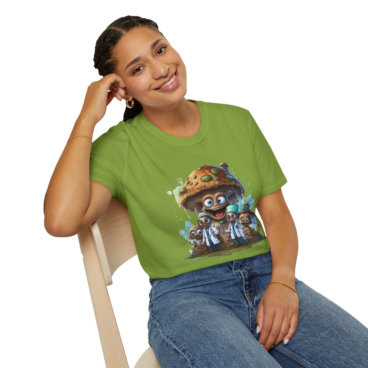 Mashroom Tee Shirt Unisex Funny Mushroom Design Softstyle 64000 Cotton Graphic Tee